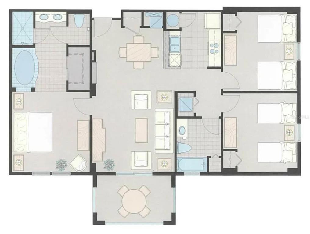 Spider-Man-themed condo near Disney, Sea World, Universal and OCCC with pool, spa, restaurants, shuttle, private balcony, and view of fireworks shows