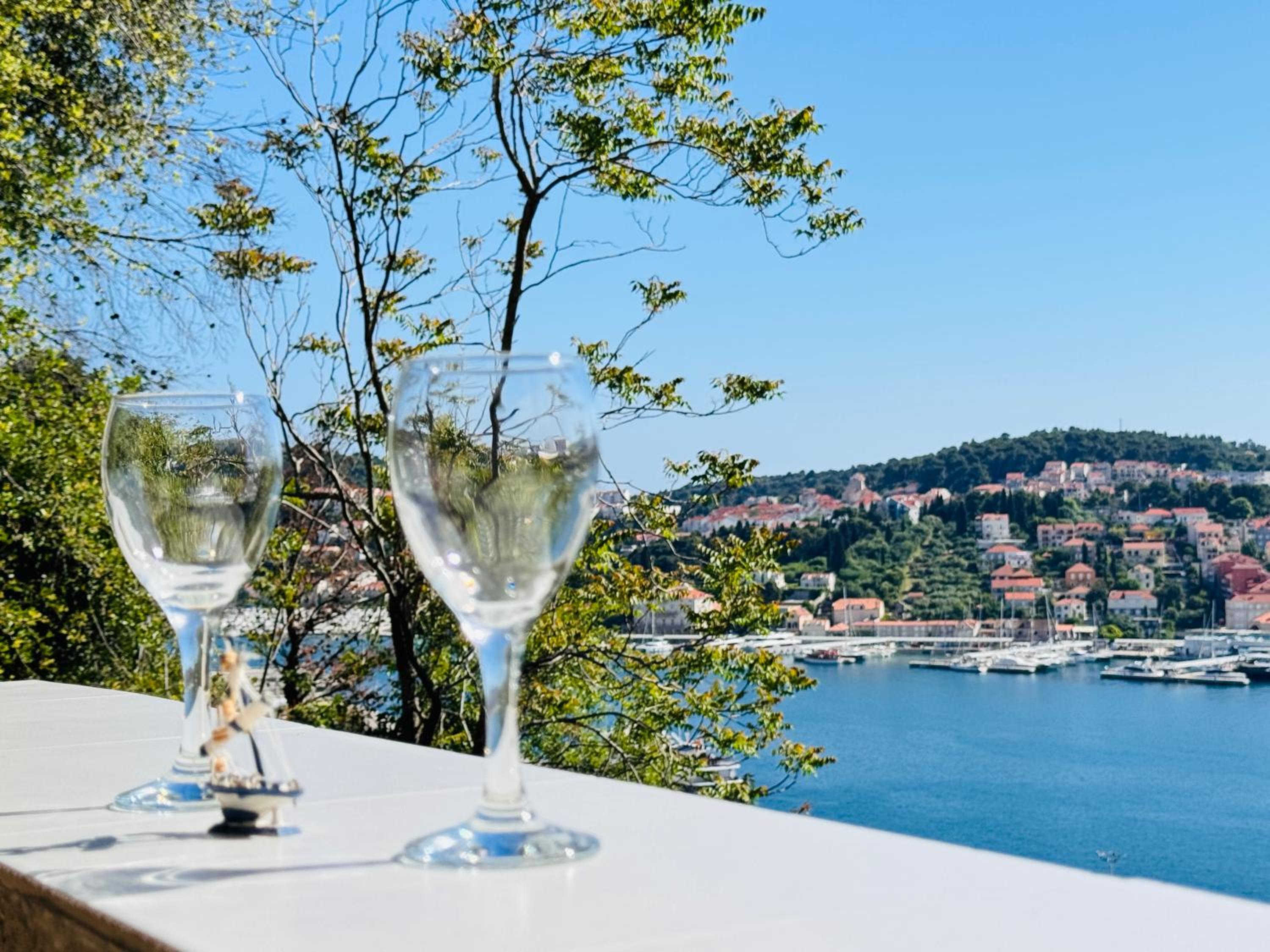 Dalmatian House, spacious stone terraces, balcony , views