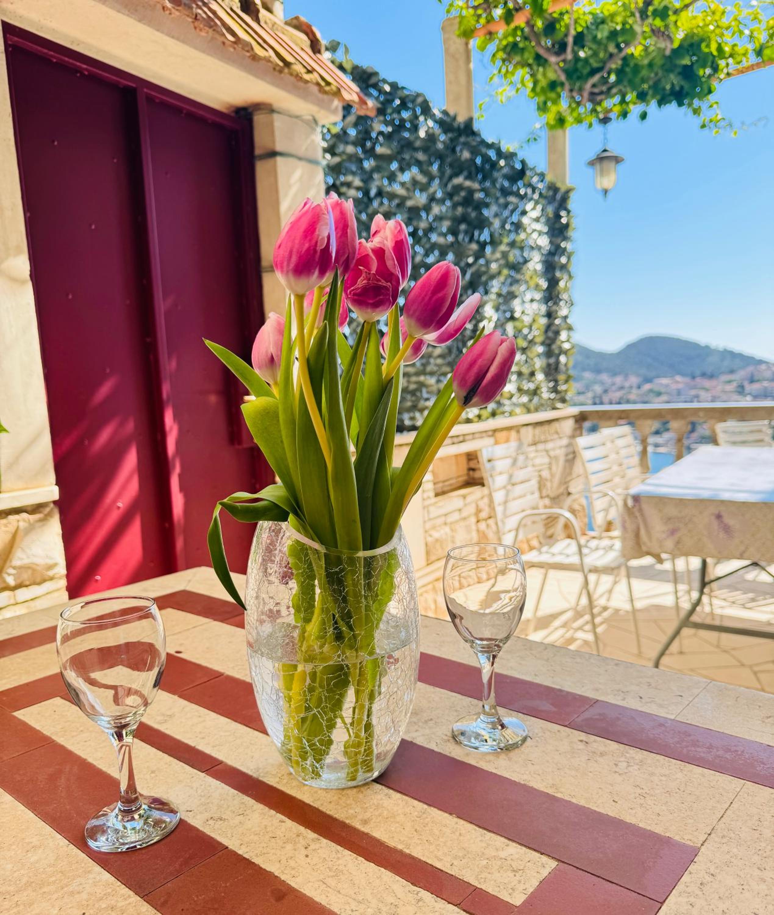 Dalmatian House, spacious stone terraces, balcony , views