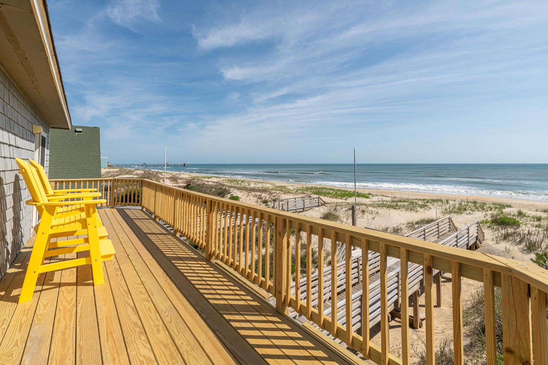 Pier Pleasure - S Nags Head MP 17, Oceanfront, Private Beach Access, Ocean View, Fireplace view 3