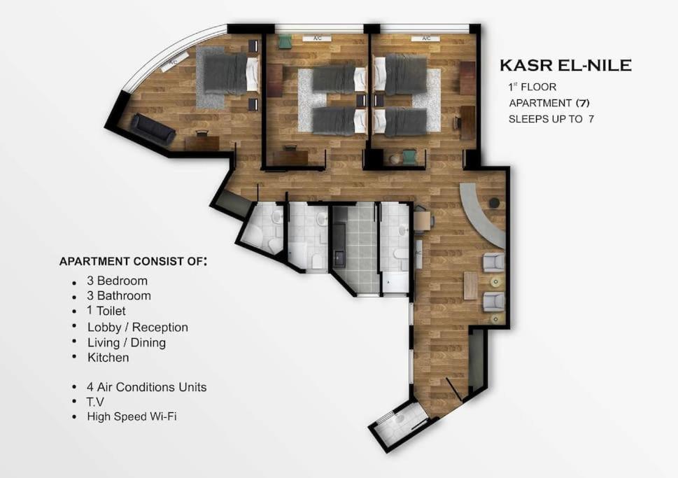 Elegant Arabesque 3BR Apt in Downtown - Mint 7