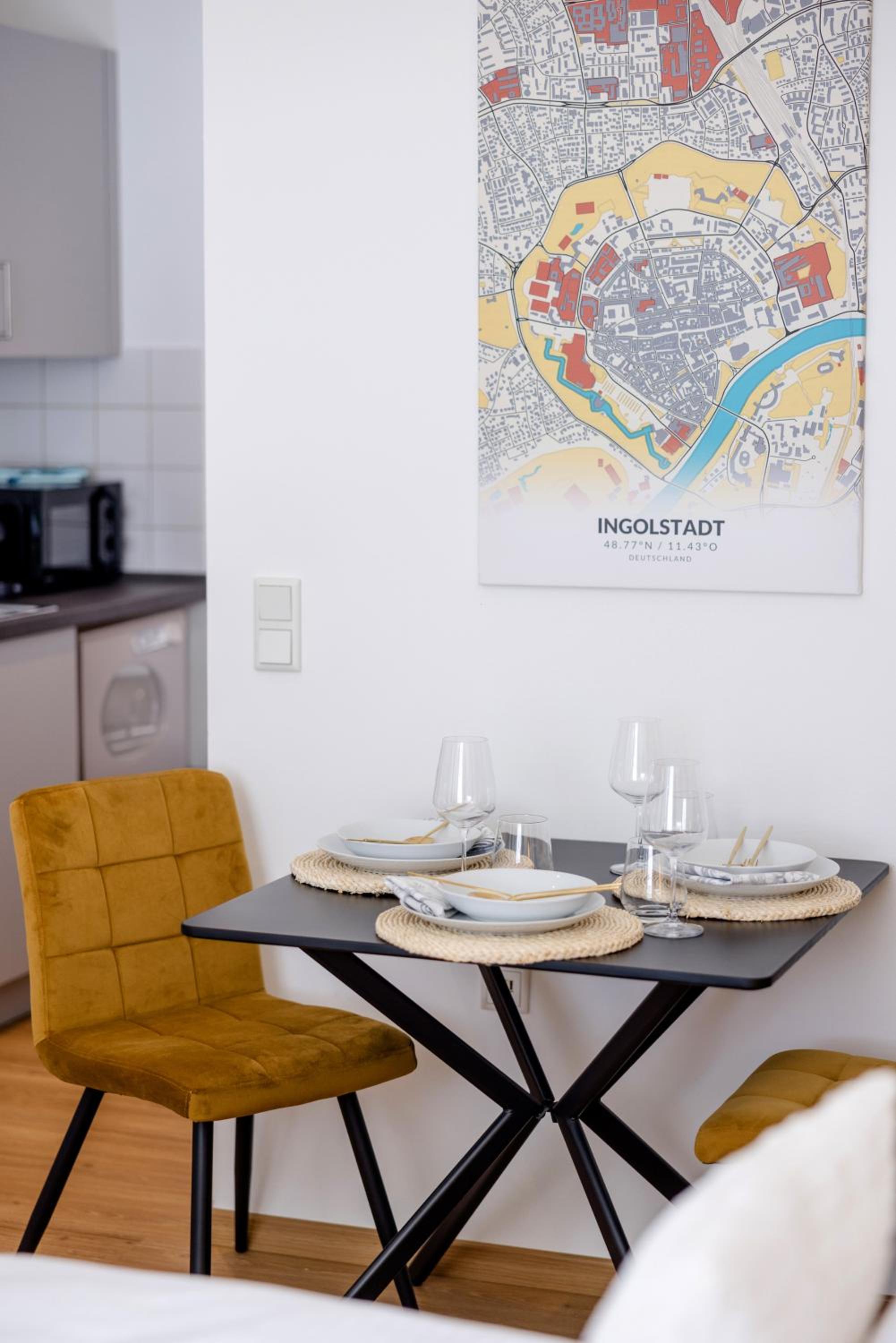Lumen Homes - Altstadt-Studio direkt im Zentrum, Küche, öffentlicher Parkplatz ums Eck