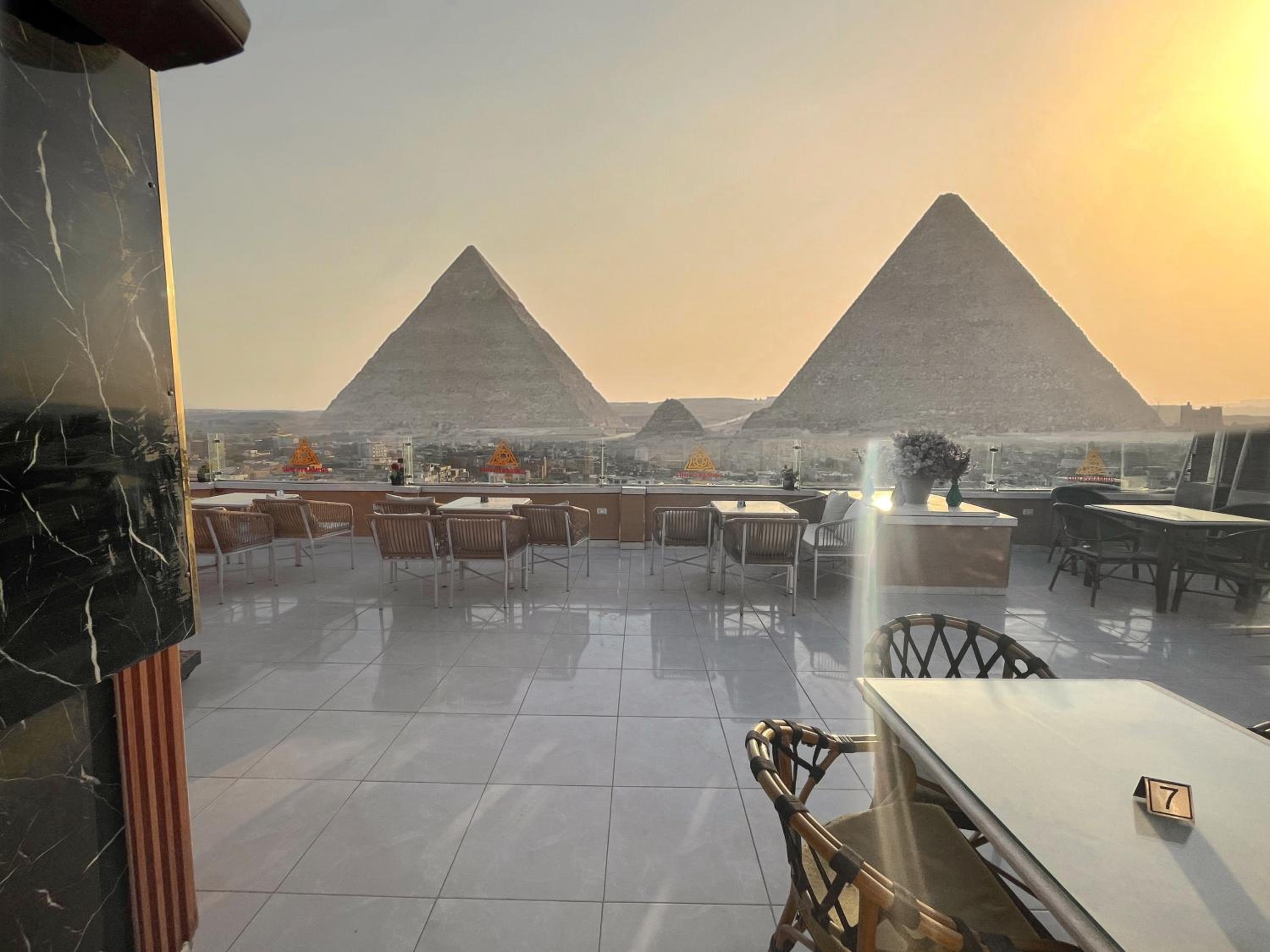Jacuzzi pyramids view