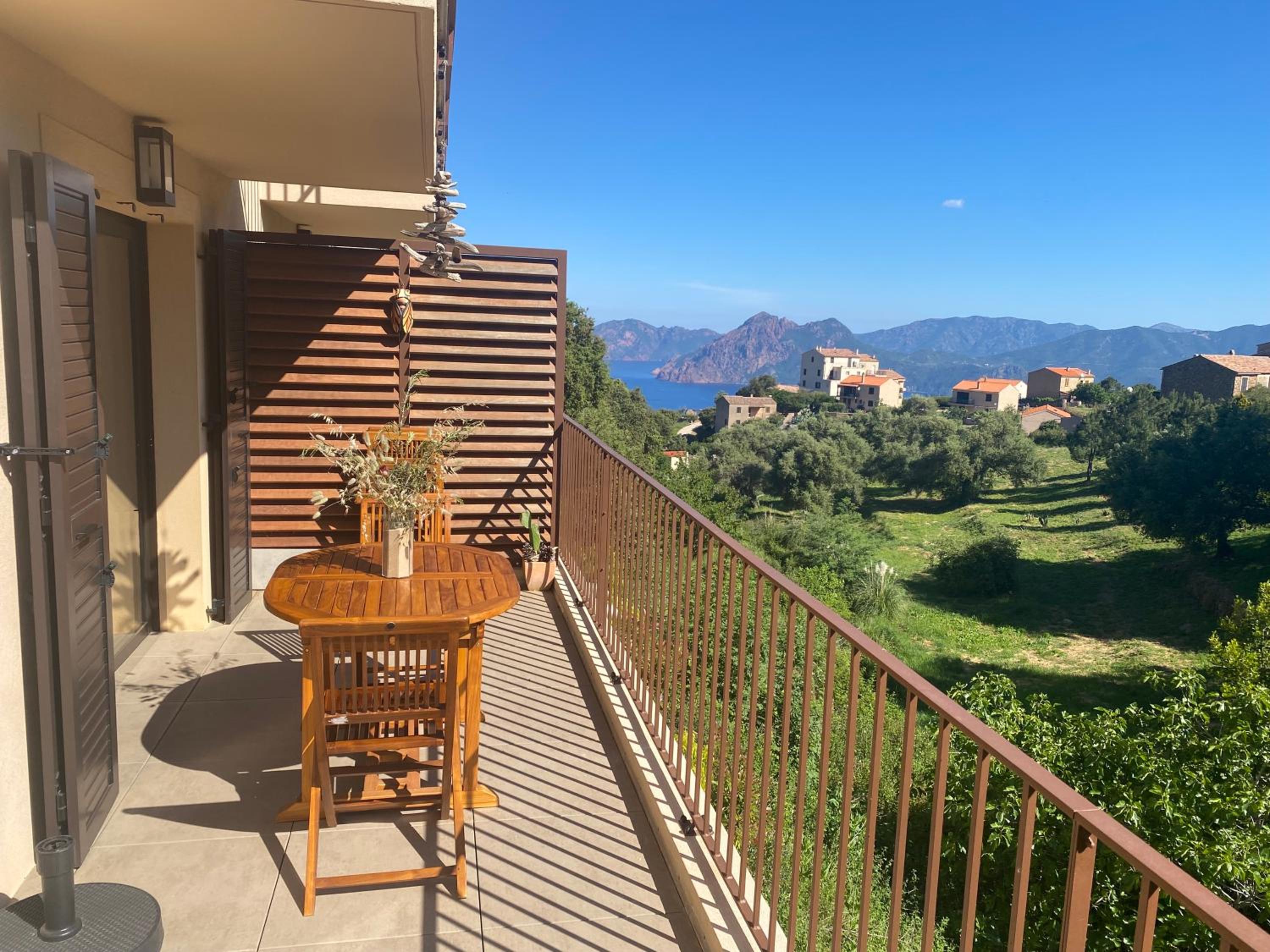 Piana - vue mer et village