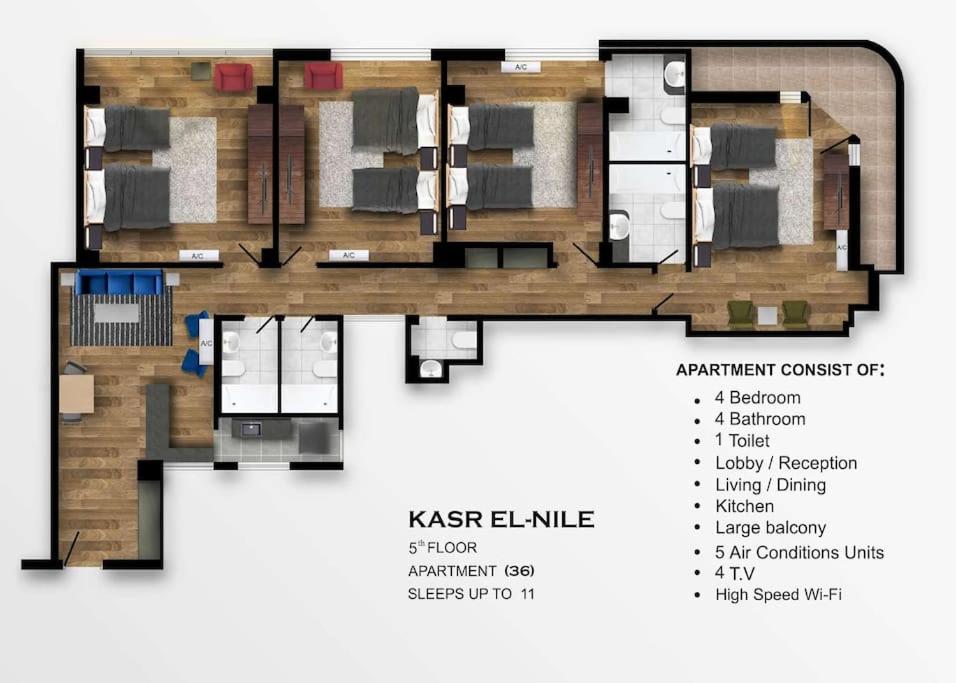 Authentic Arabesque 4BR Apt in Downtown - Mint 36