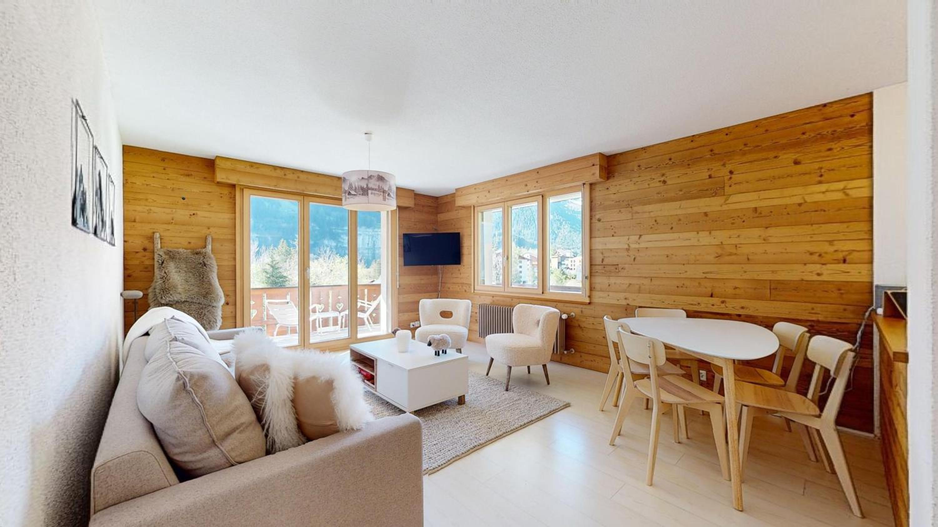 Modern alpine apartment with sauna