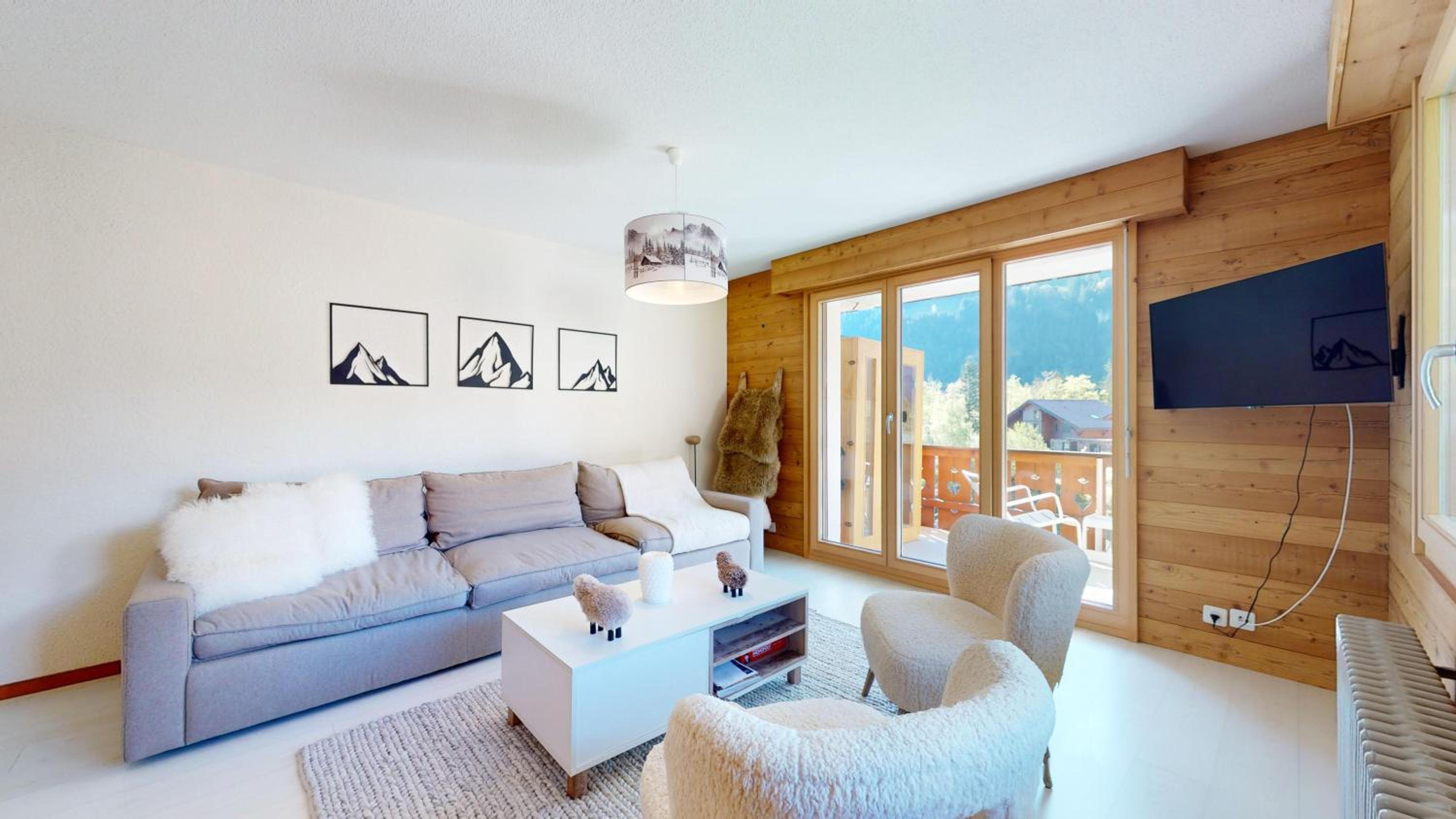 Modern alpine apartment with sauna