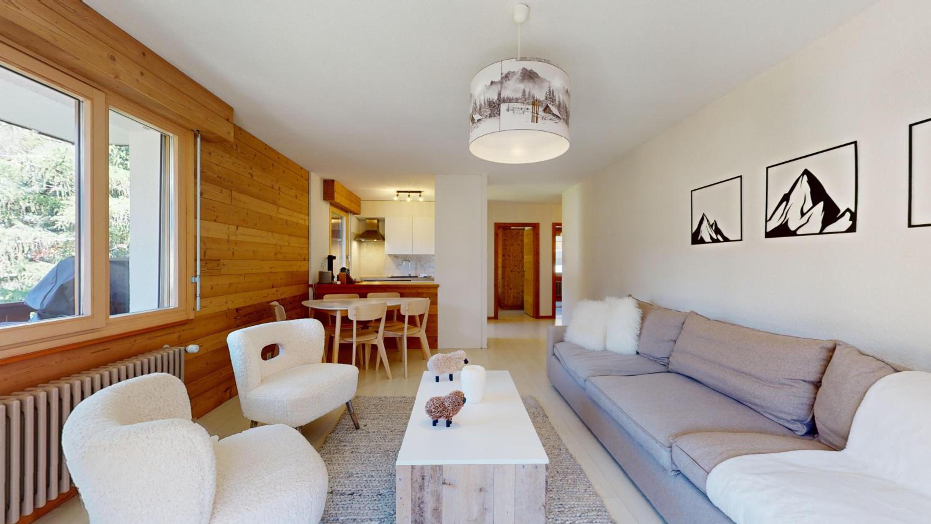 Modern alpine apartment with sauna