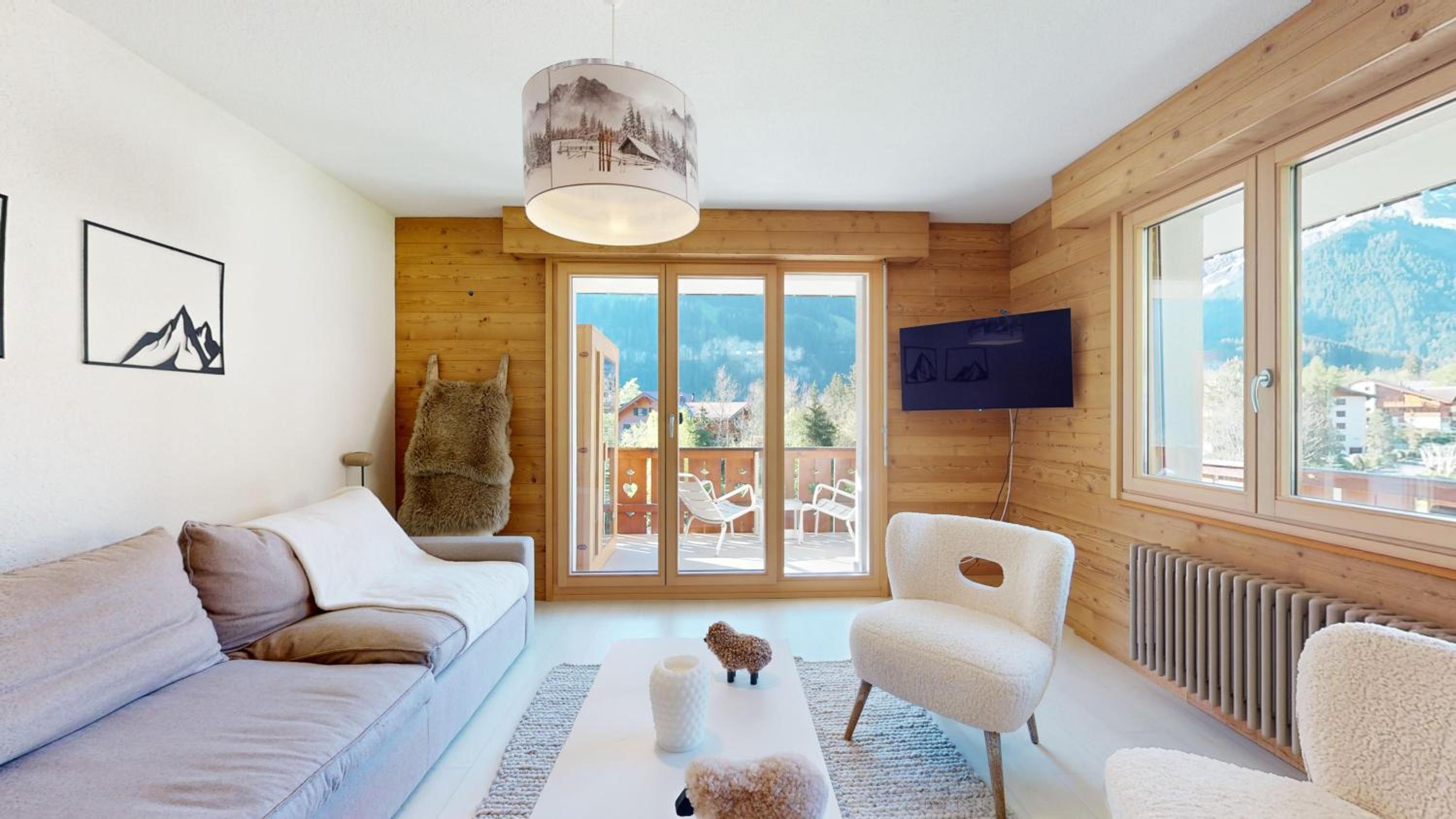 Modern alpine apartment with sauna