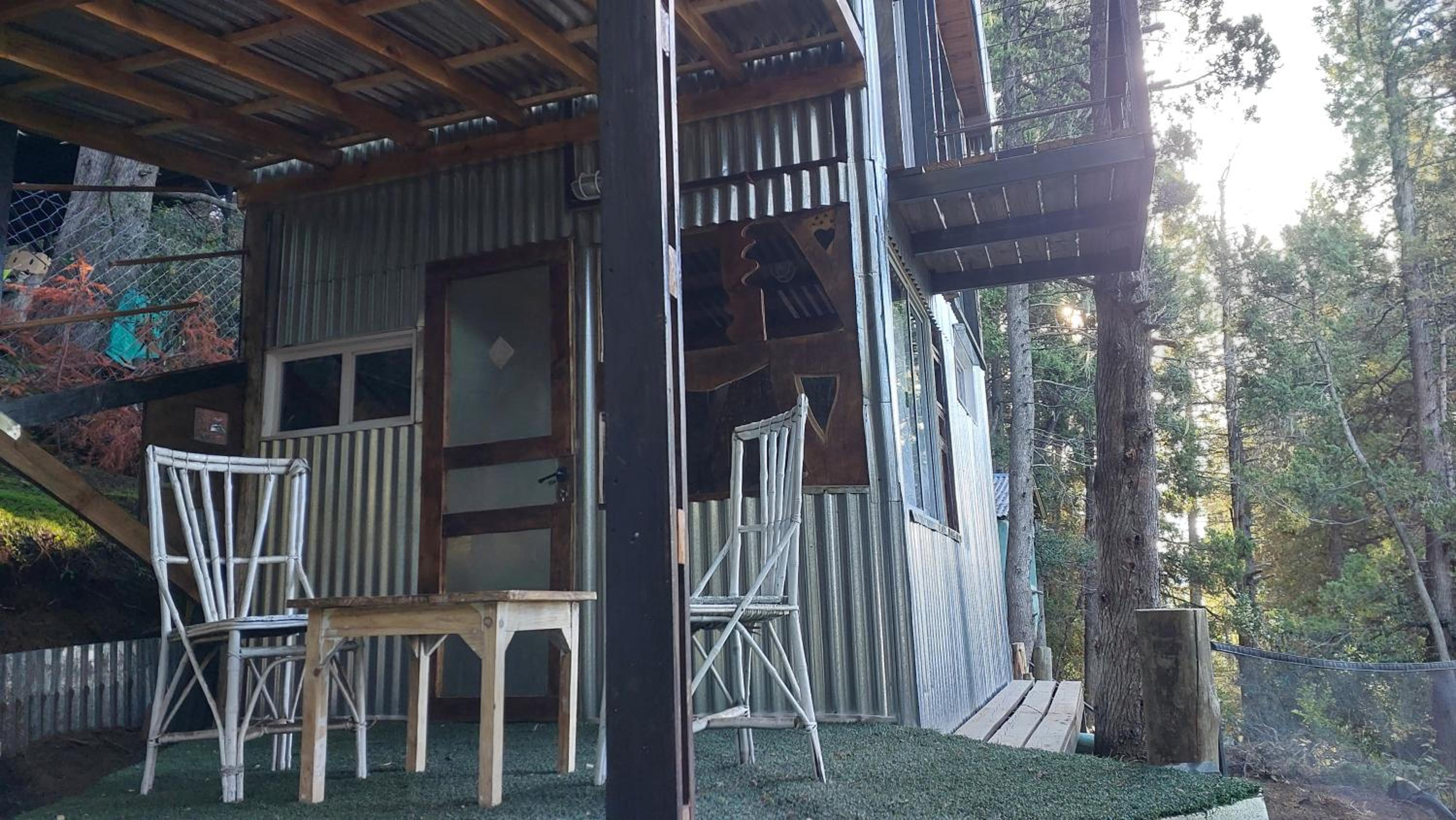 Casita moderna en el bosque