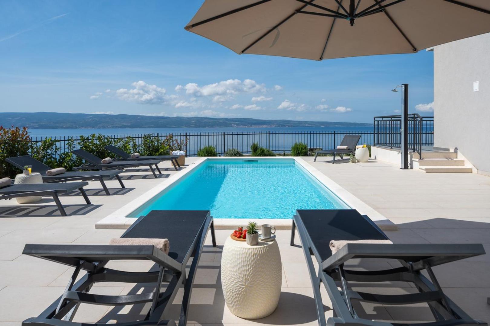 Seaview Villa ELZA with heated pool, summer kitchen, gym, seaviews view 5