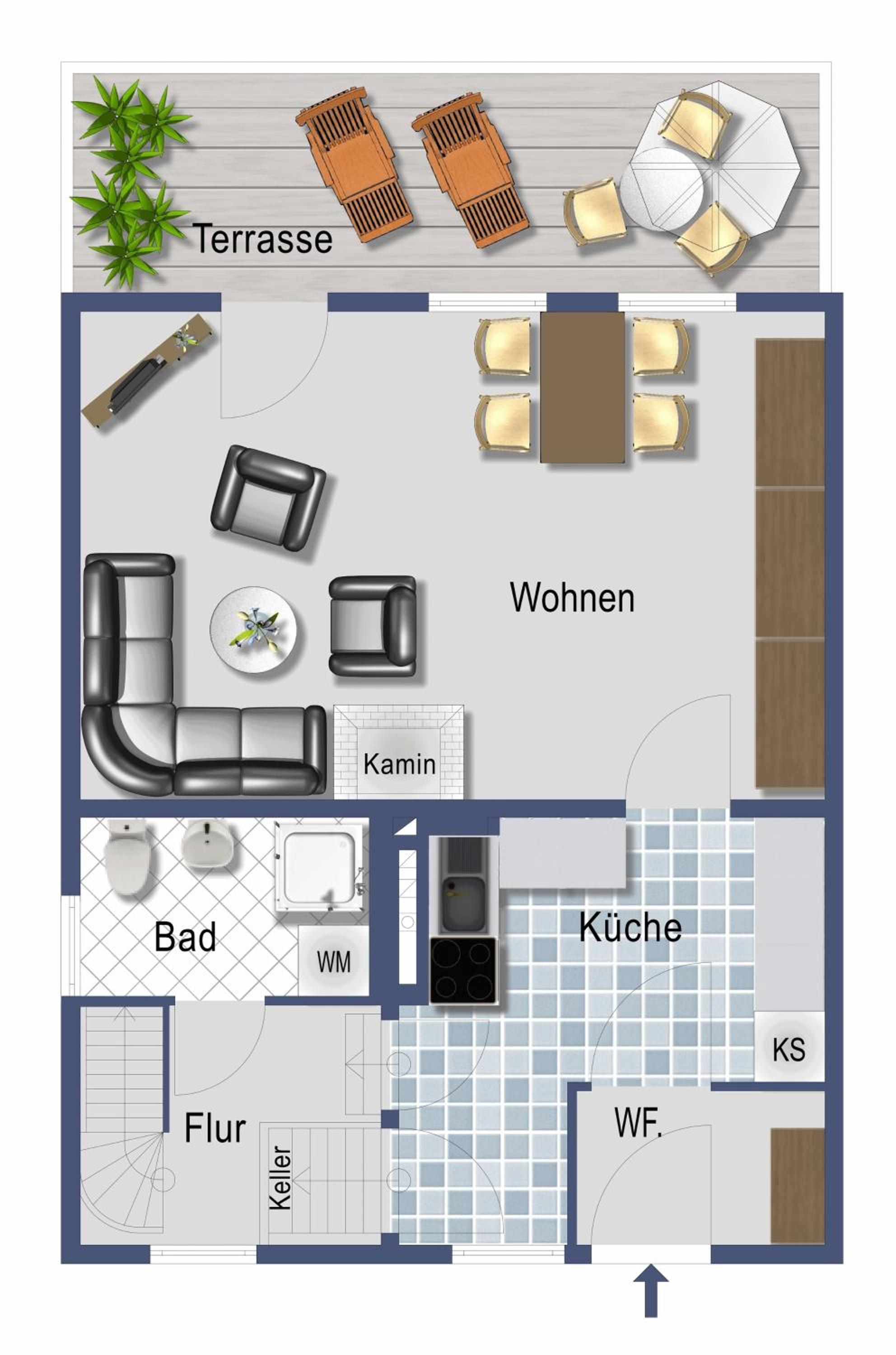 Elbwiesenhaus mit schönen Garten