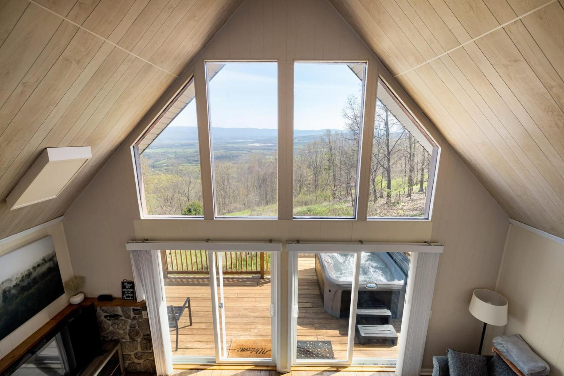 Lofted chalet cabin w hot tub fire pit & views view 4