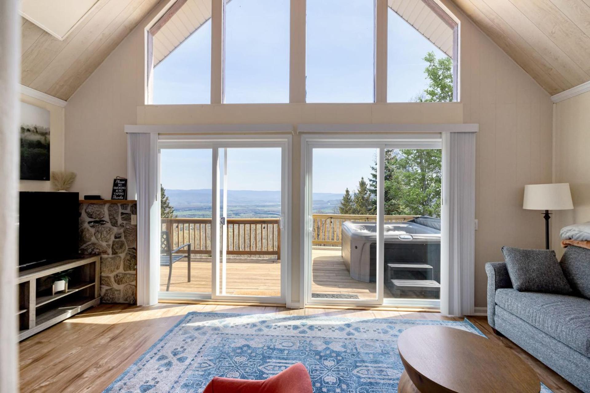 Lofted chalet cabin w hot tub fire pit & views view 5