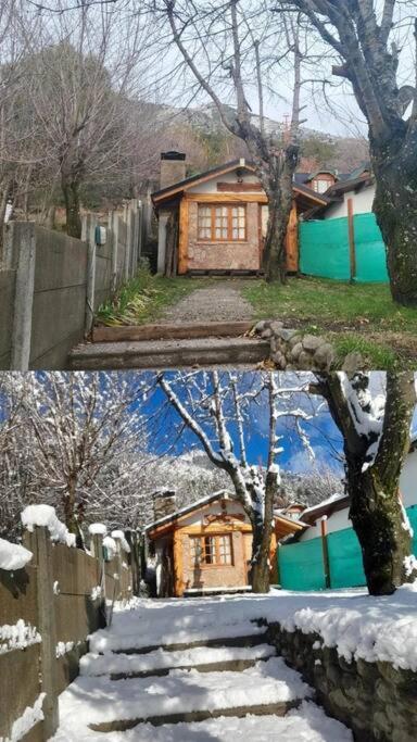 casa al pie del cerro Otto rodeada de bosque.