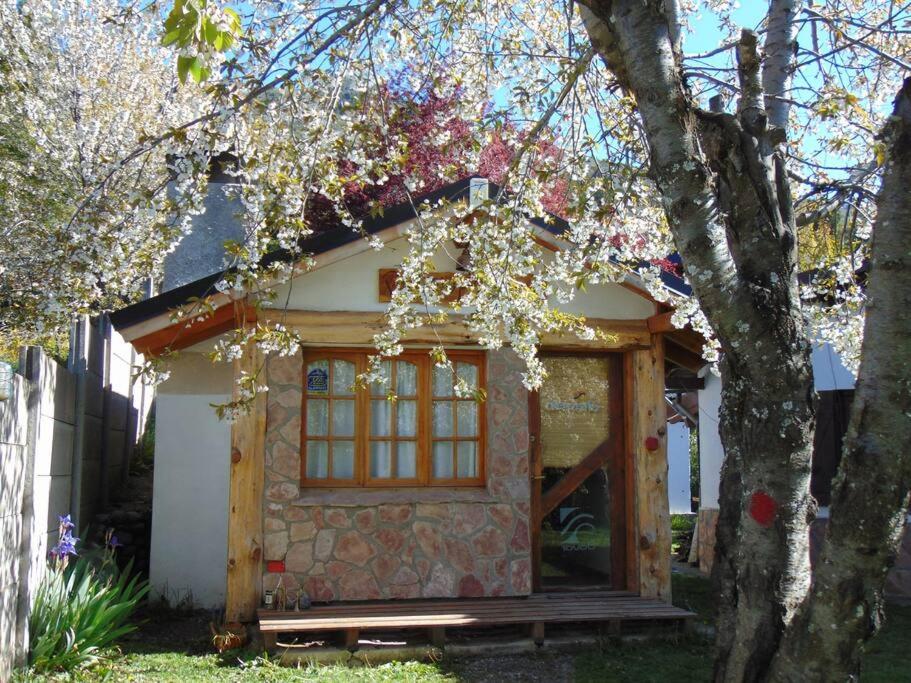casa al pie del cerro Otto rodeada de bosque.