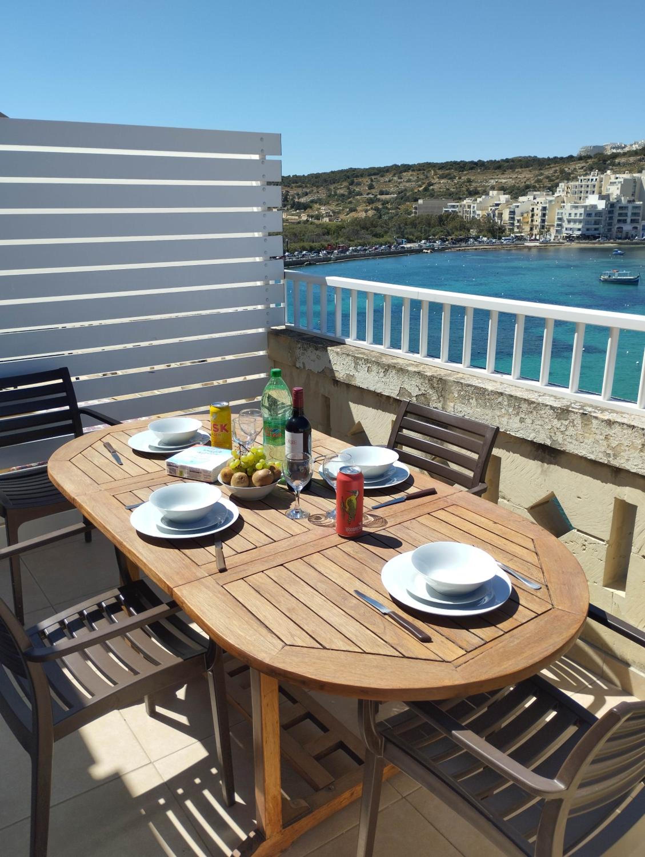 Blue Harbour Seafront with large terrace with panoramic sea views - by Getawaysmalta, photo 5