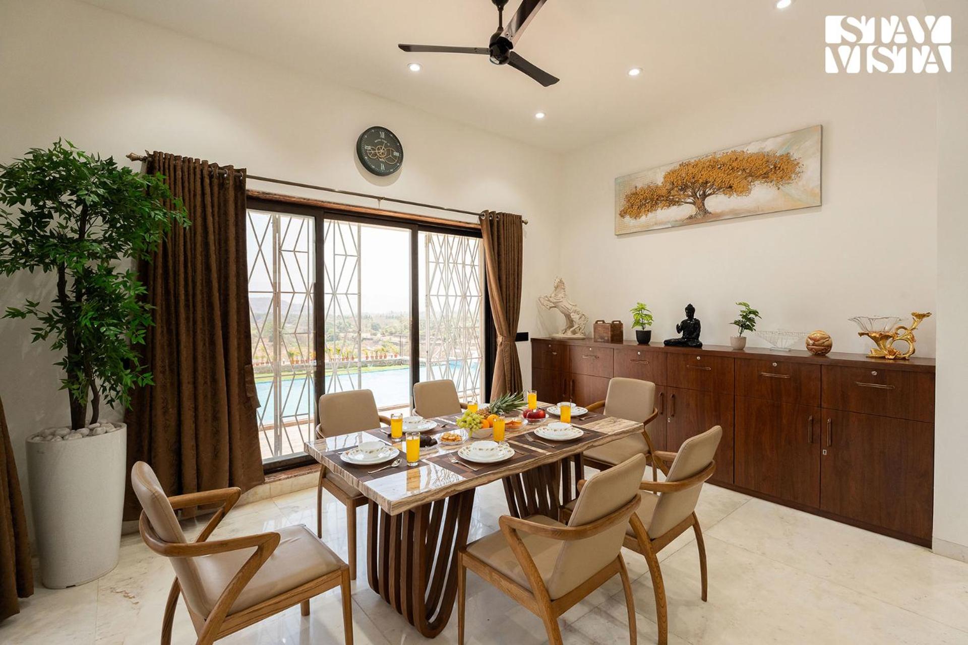 Crown Crest with Swimming Pool, Alfresco Dining & Lawn by StayVista view 4