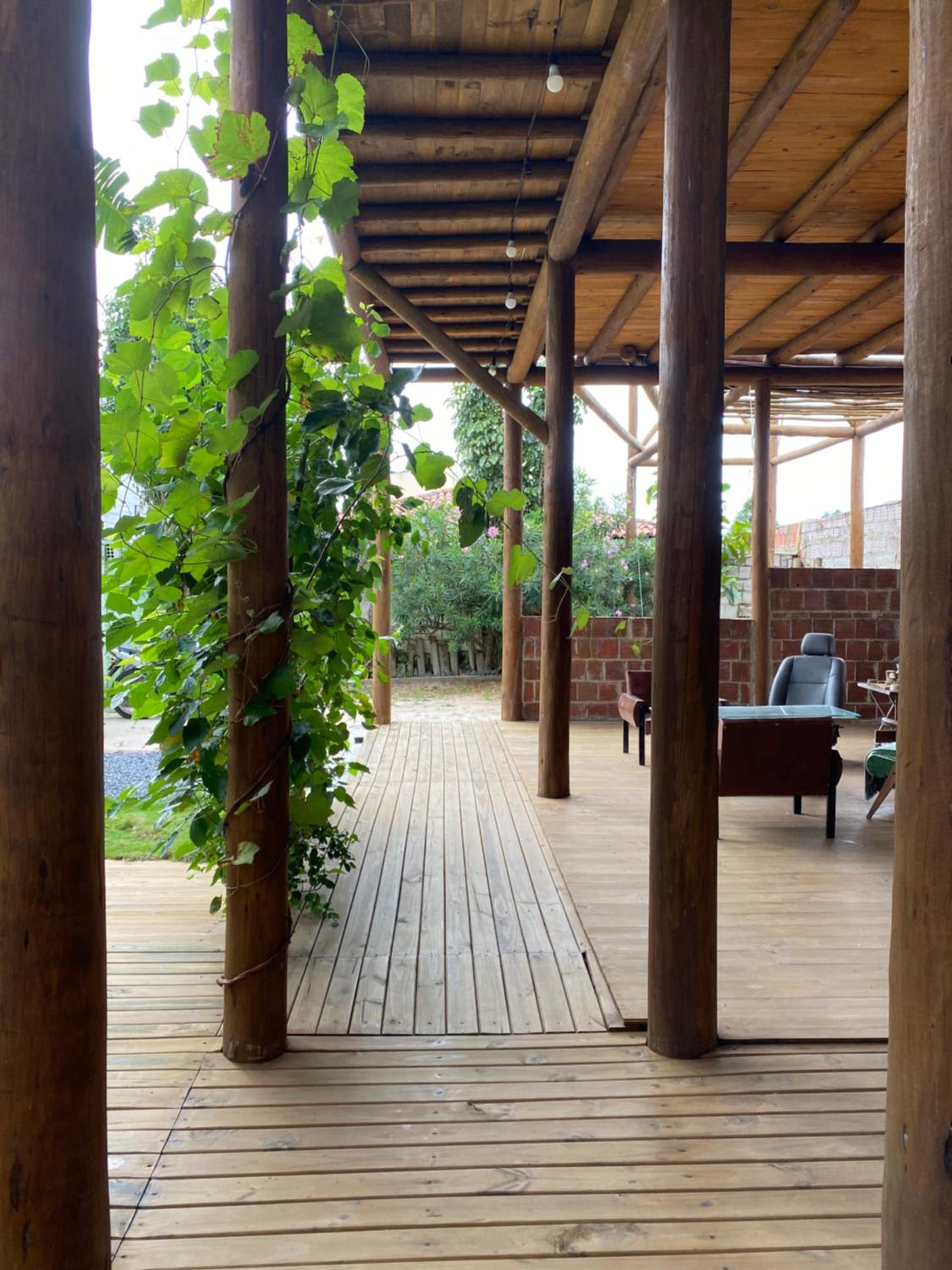 Casa agradável com pátio