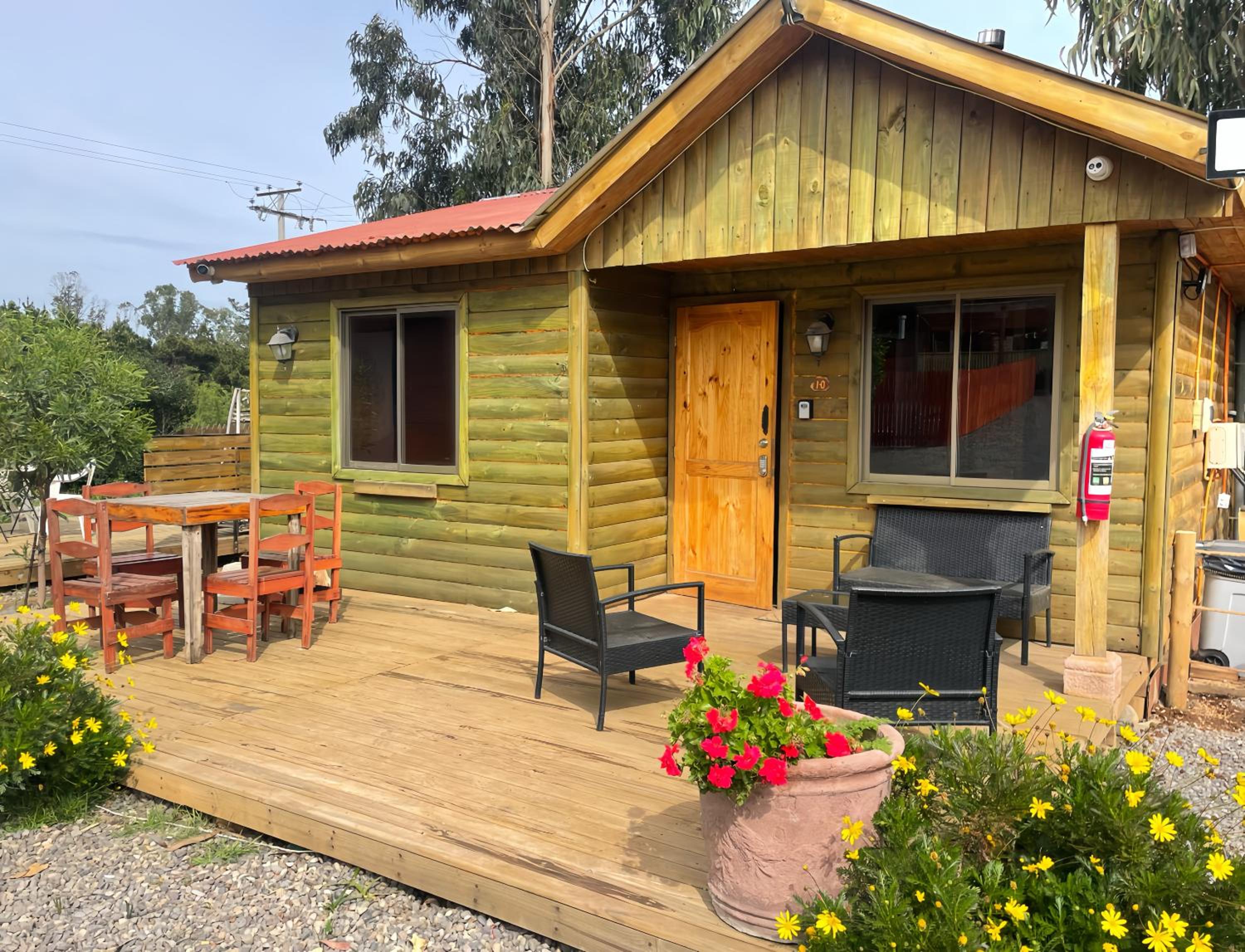 Cabaña en Tunquén con parrilla, fogón, piscina y bosque