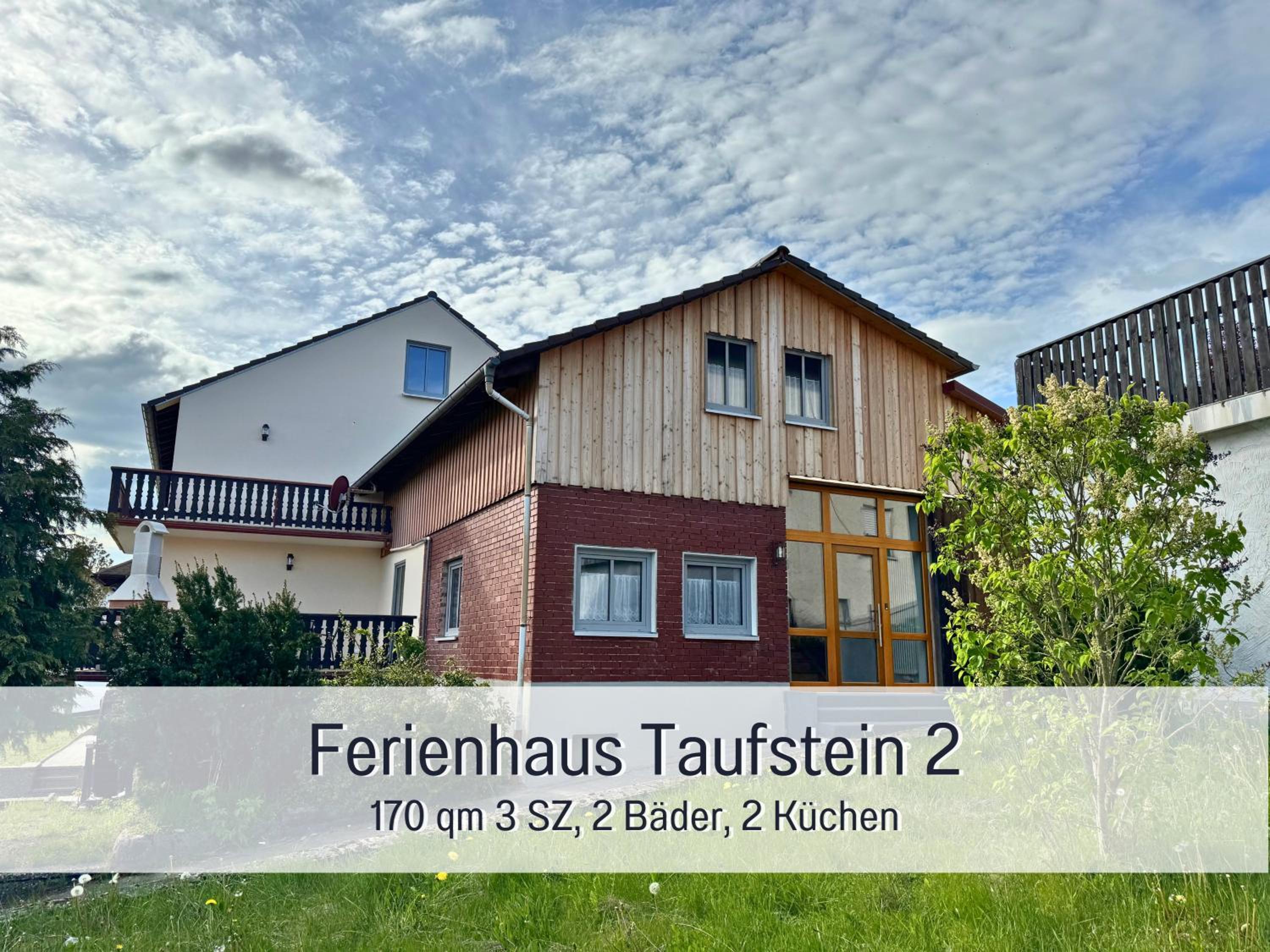 Ferienhaus Taufstein II - 3 Schlafzimmer - Garten -Spielzimmer & Terrasse mit Grill - bis 7 Gäste