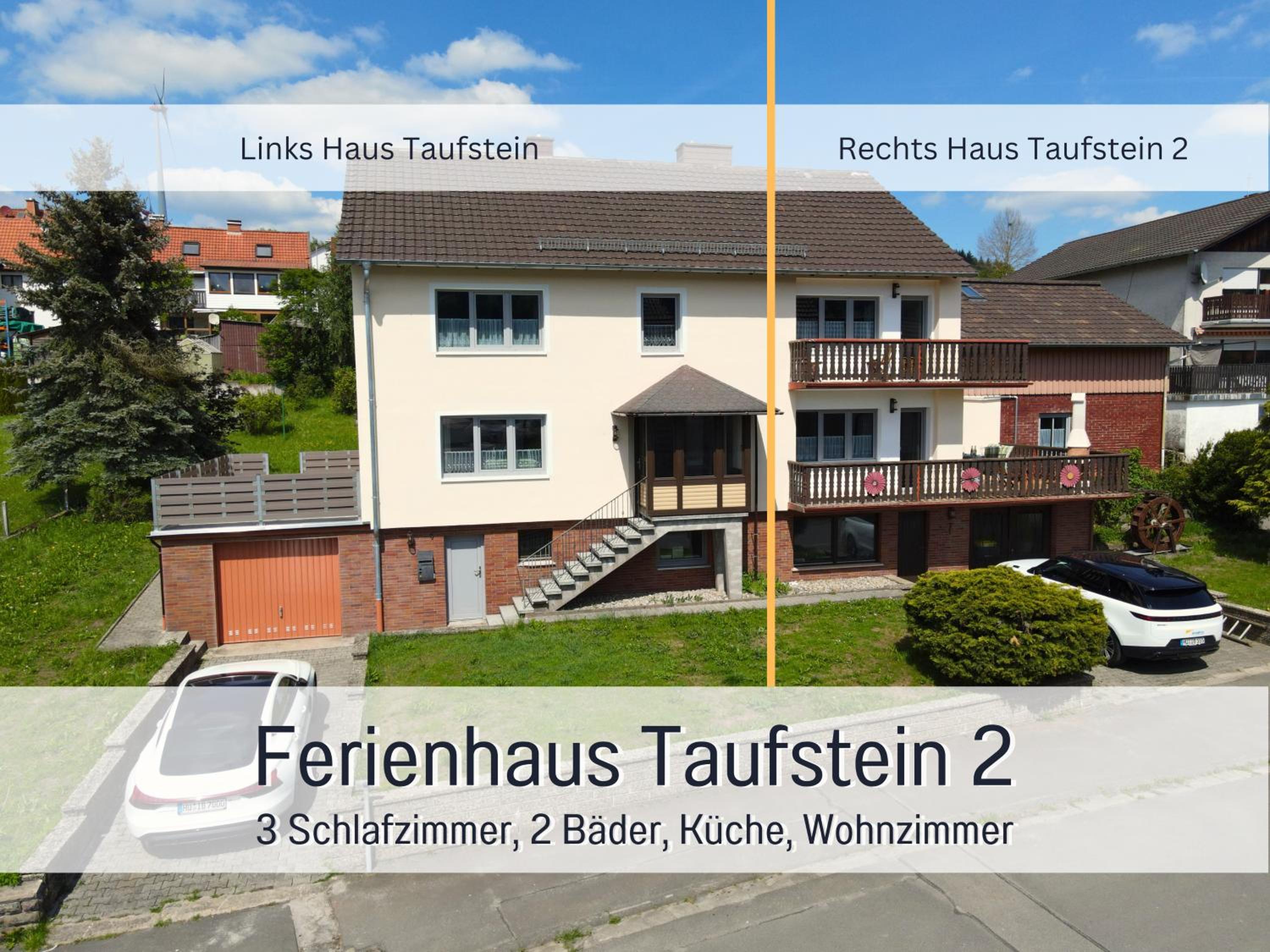 Ferienhaus Taufstein II - 3 Schlafzimmer - Garten -Spielzimmer & Terrasse mit Grill - bis 7 Gäste