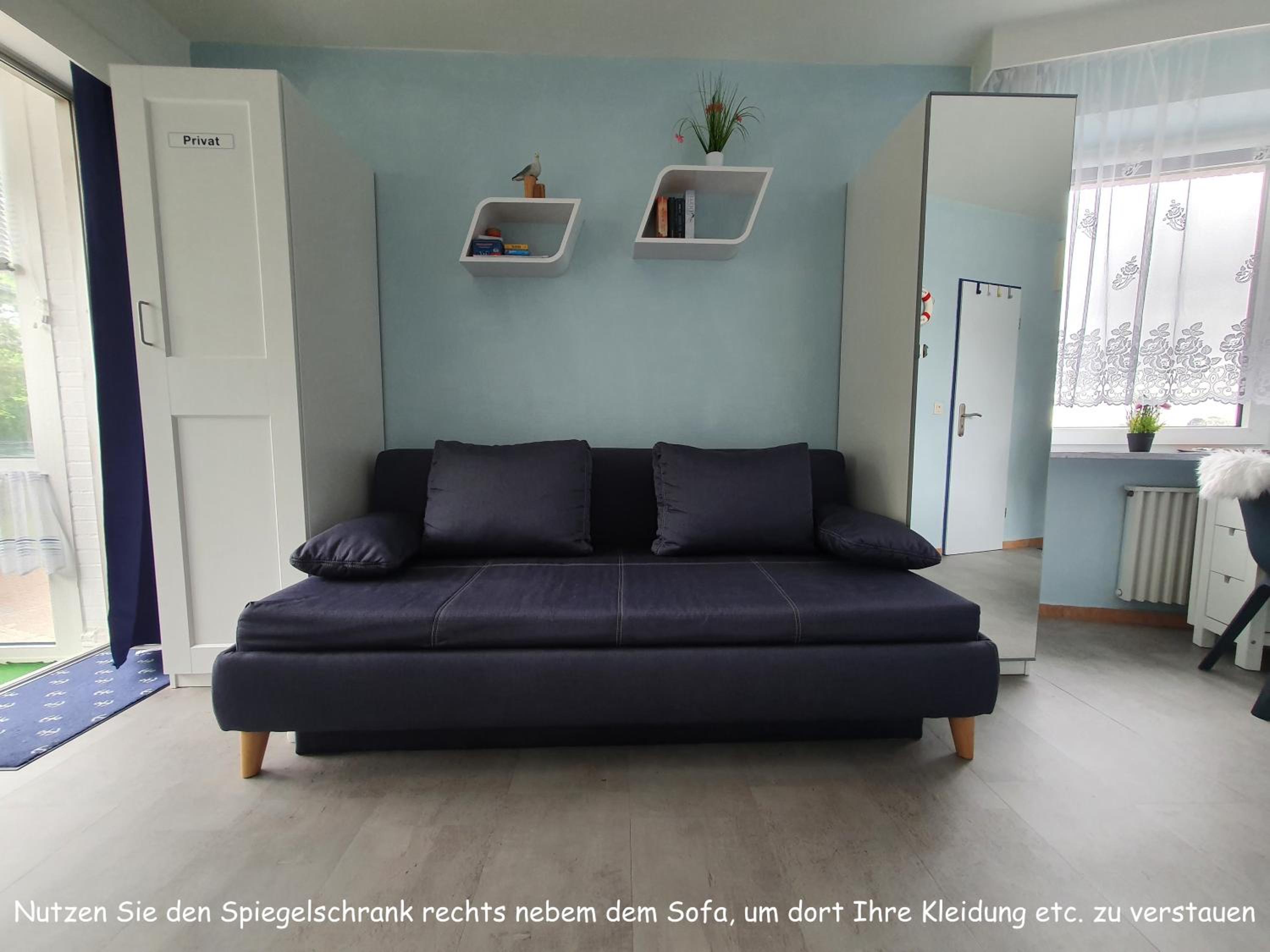 Apartment 103 im Haus Seehütte direkt am Strand in Cuxhaven Duhnen mit Seesicht in der Ferne view 4