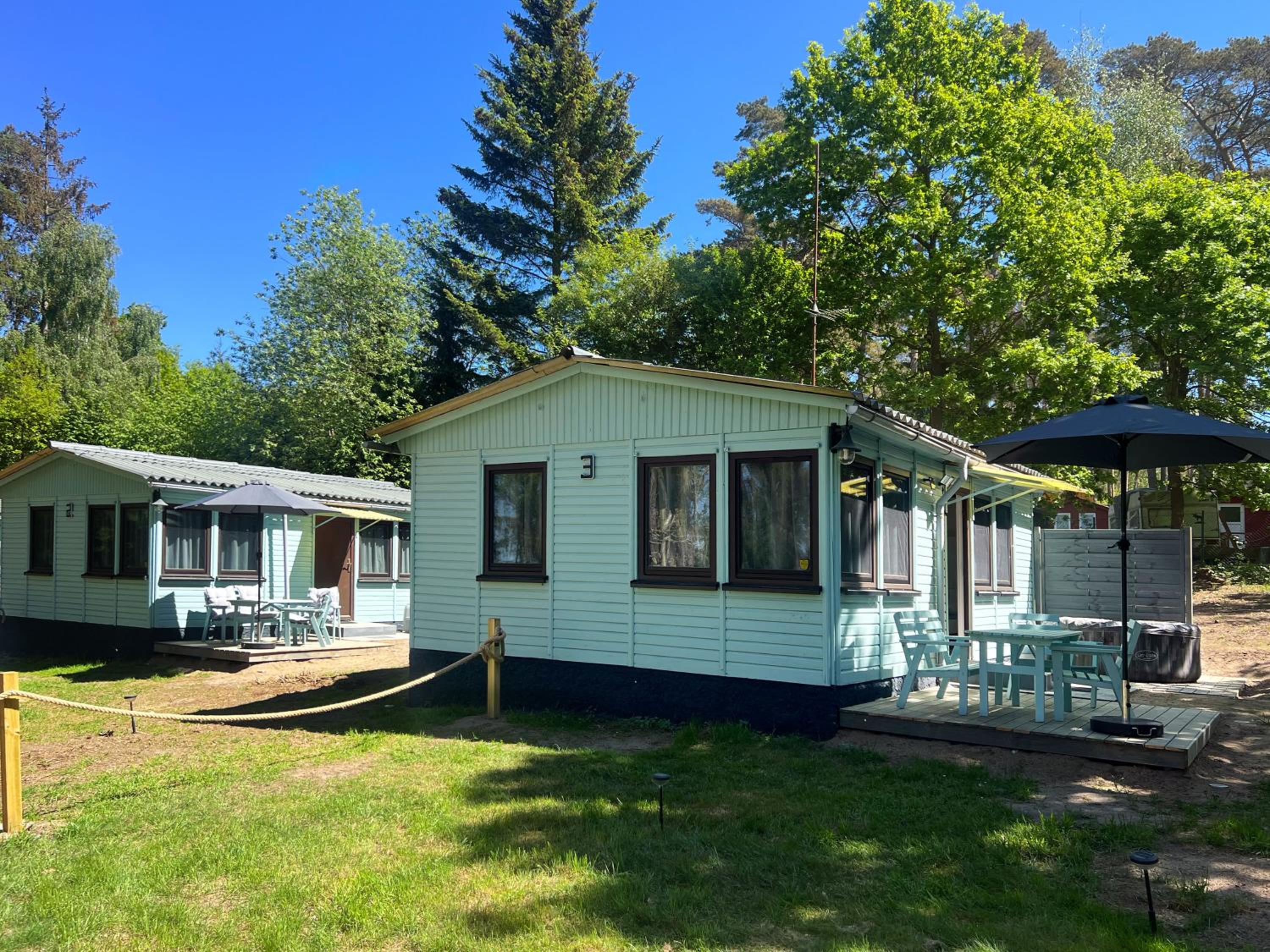 Ferienhäuser Insel Usedom Waldhaus 3 mit Whirlpool - Direkt am Achterwasser