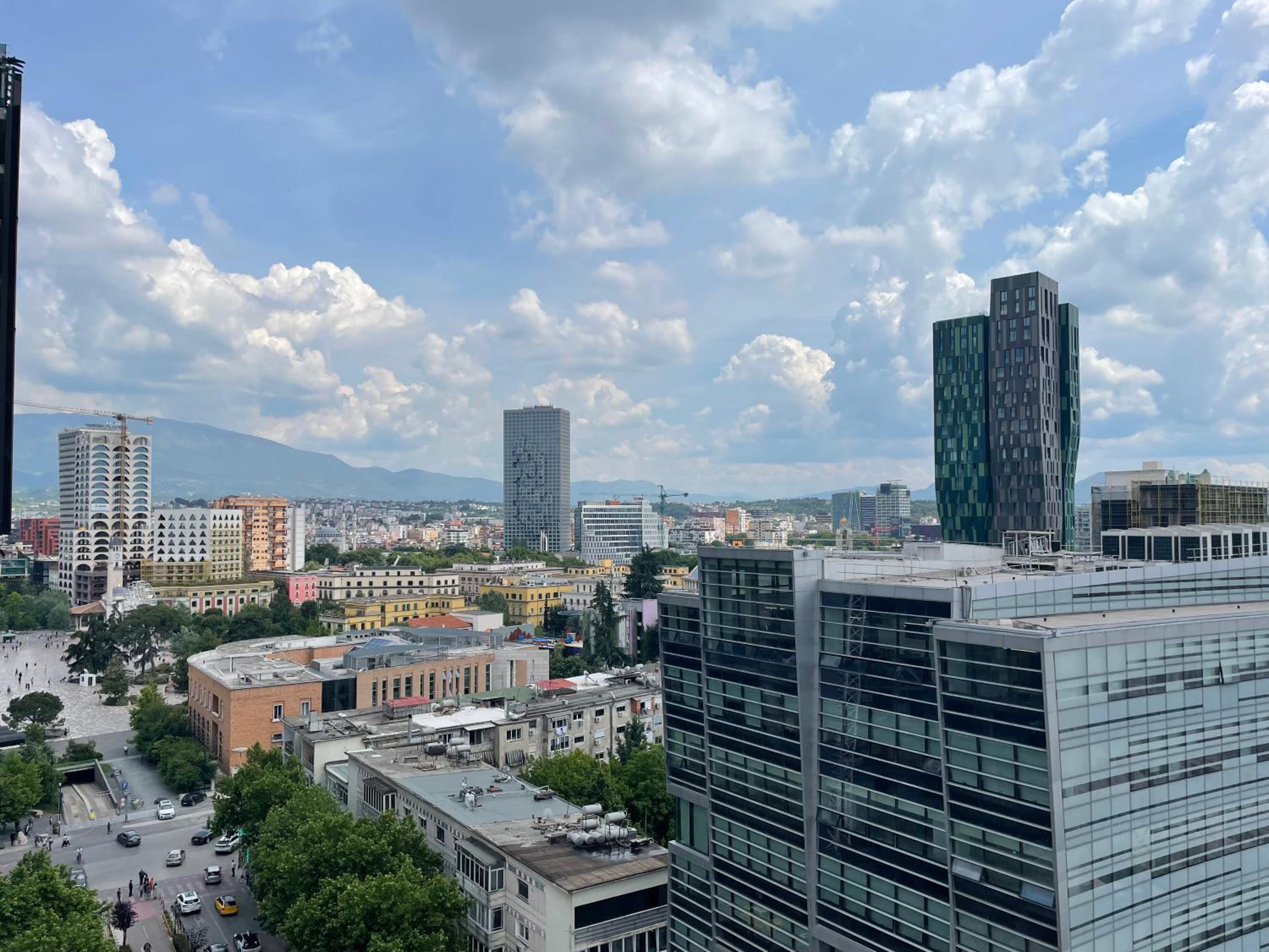 SUN TOWER LUXURY SUITE-VIEW FROM of TIRANA CENTER