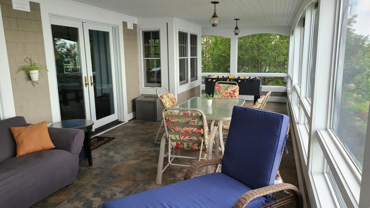 Loza house adirondack screened-in porch unit lake front view 2