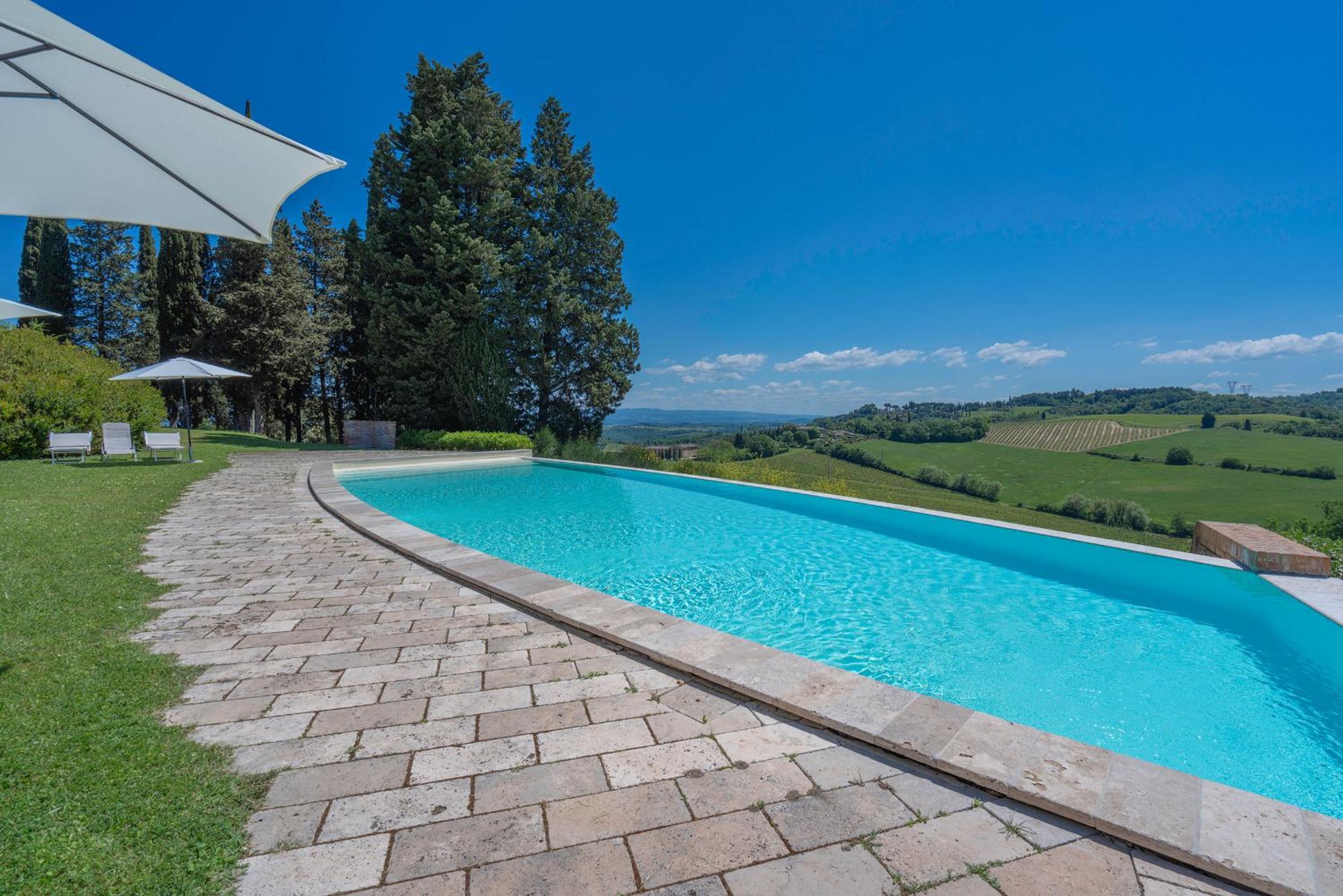 Villa Montecarulli In San Gimignano Private Pool view 2
