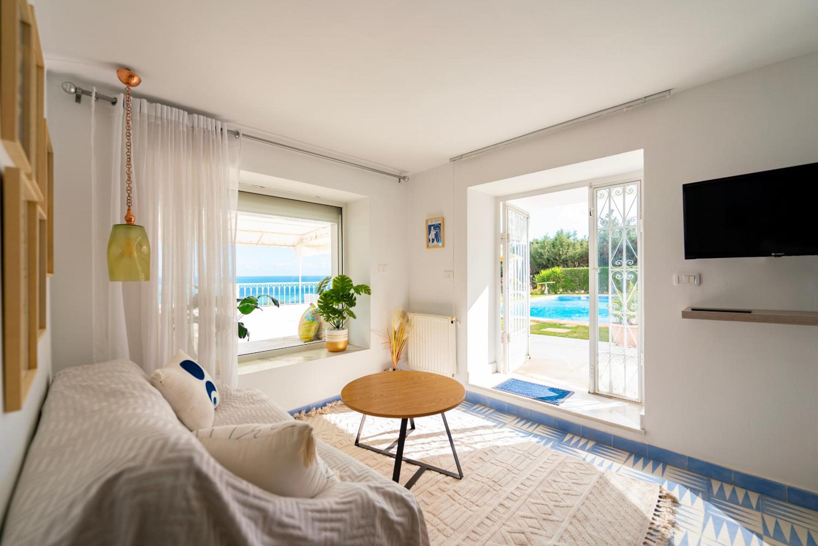 Oasis Santorina Pool Sea Sky view 5