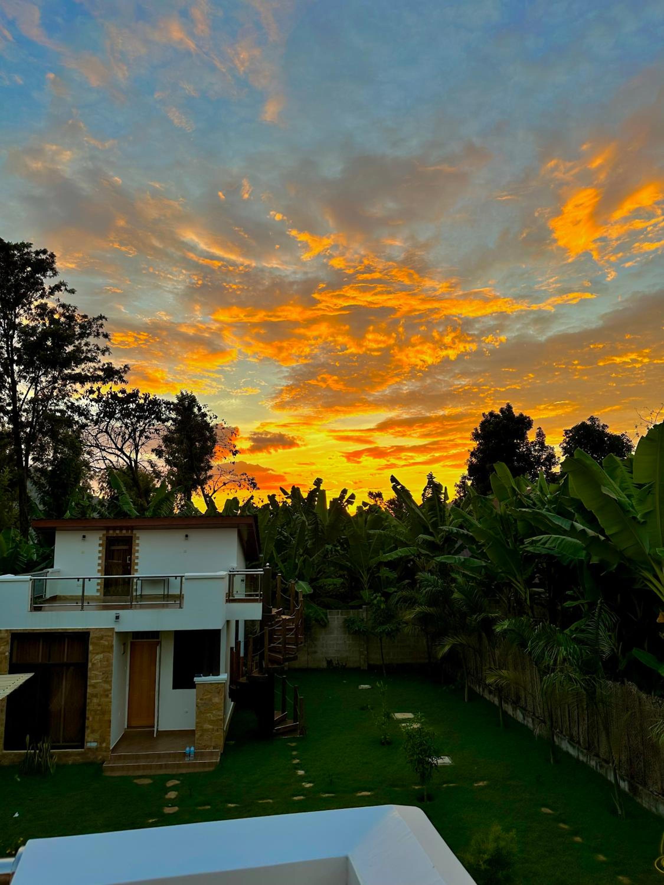 Golden hour tiny house view 3