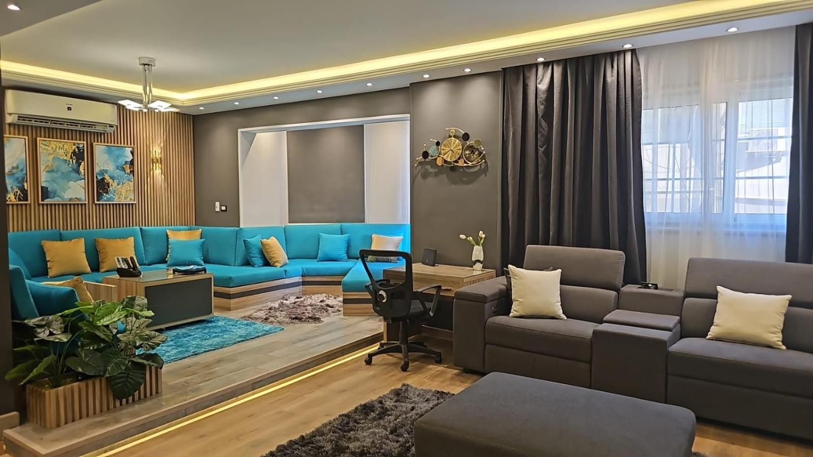 Luxury partial Nile view Maadi Cairo apartment