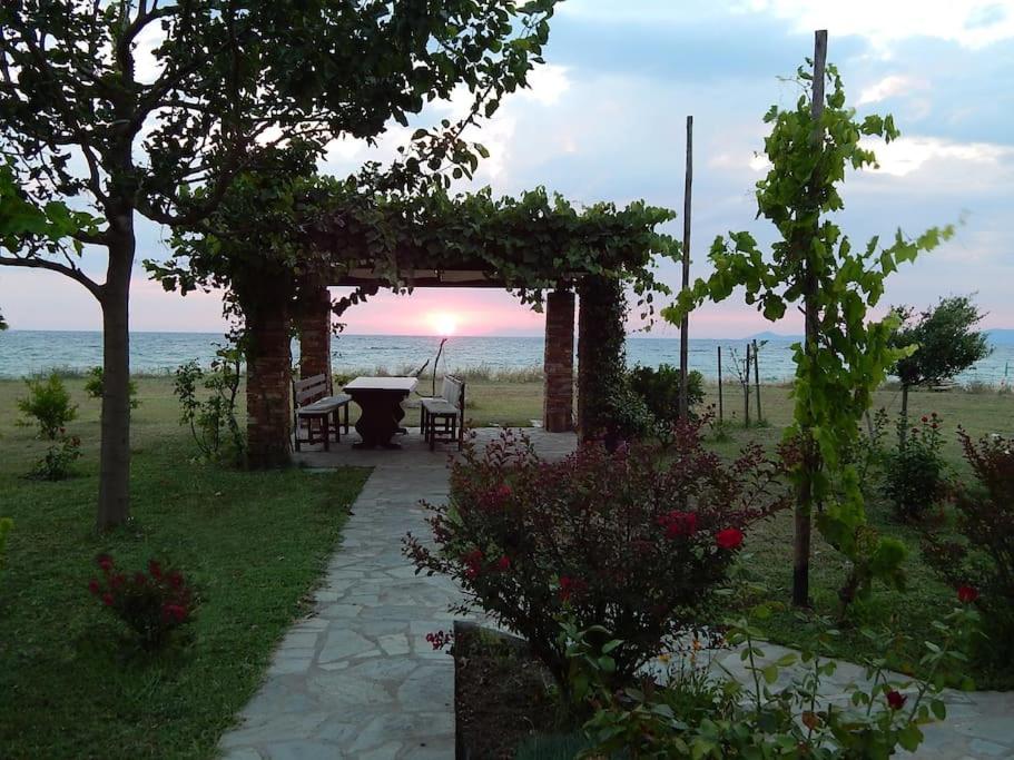 Seafront Dream Villa Ierissos with Private Garden Gazebo view 5
