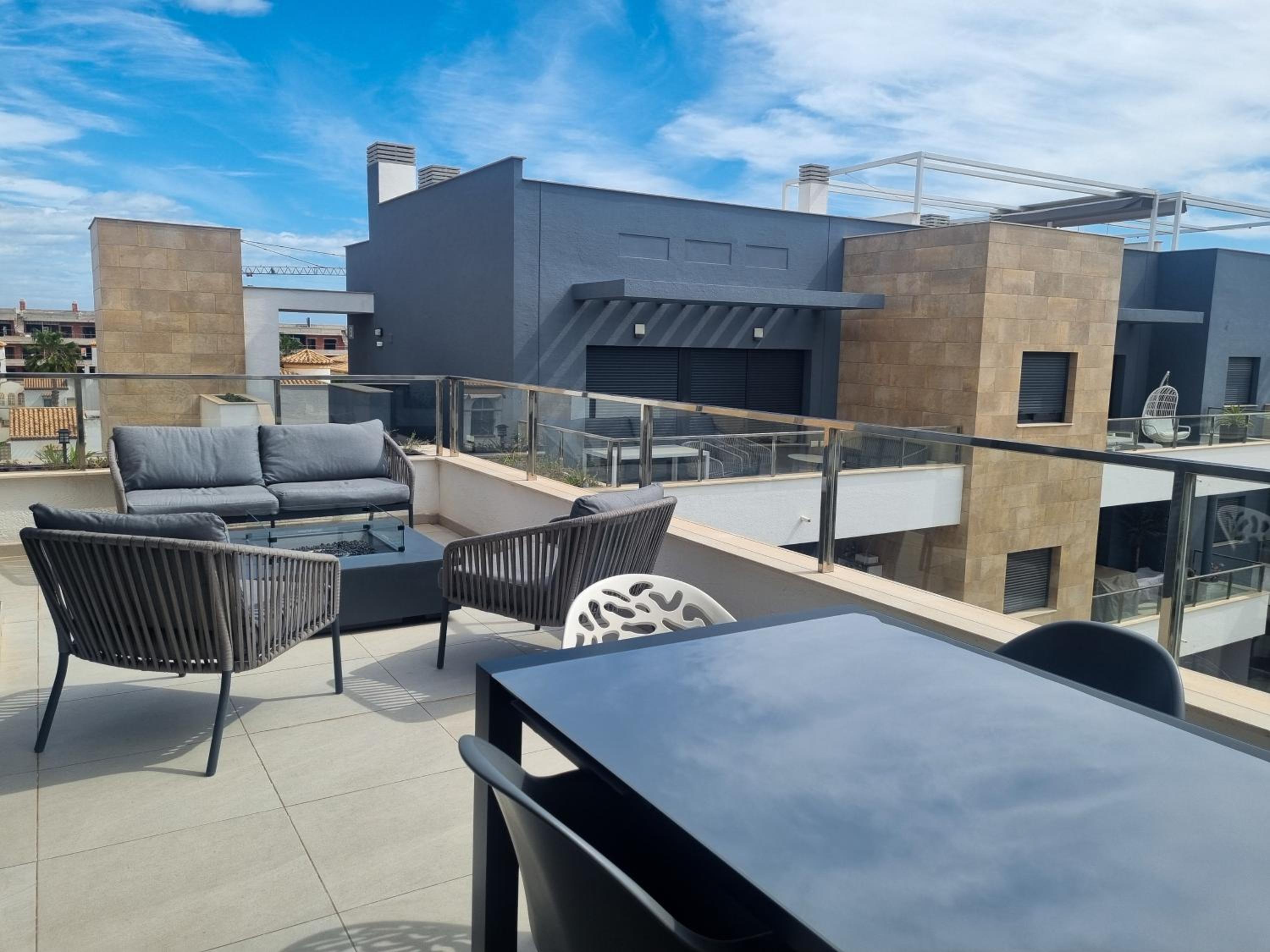 Flamenca Village Penthouse with Private Rooftop and Sea View