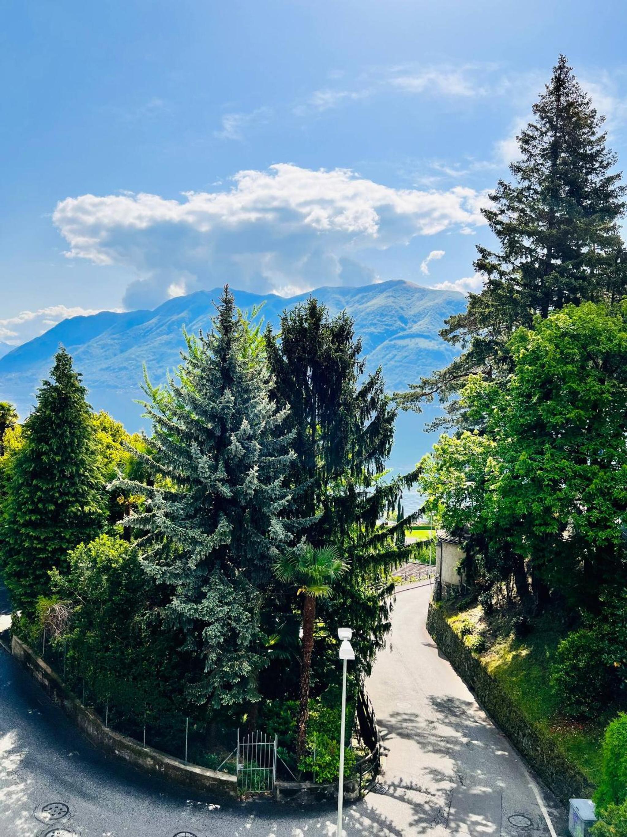 Enchanting View of lake Maggiore Mountains