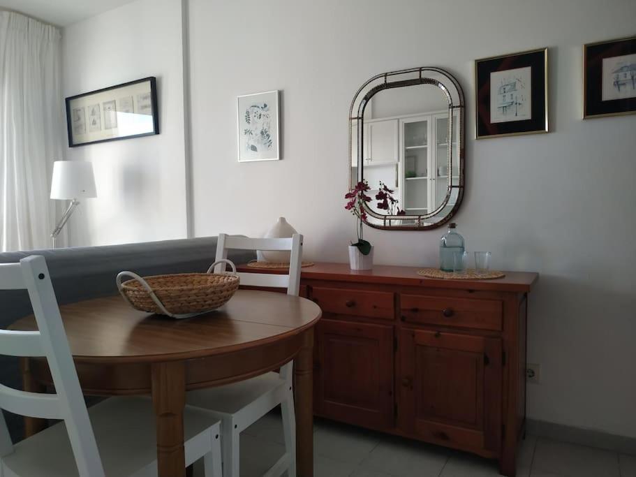 Quiet Studio in Fenals with Balcony, Pool and Workspace for Medium-Term Rental view 2