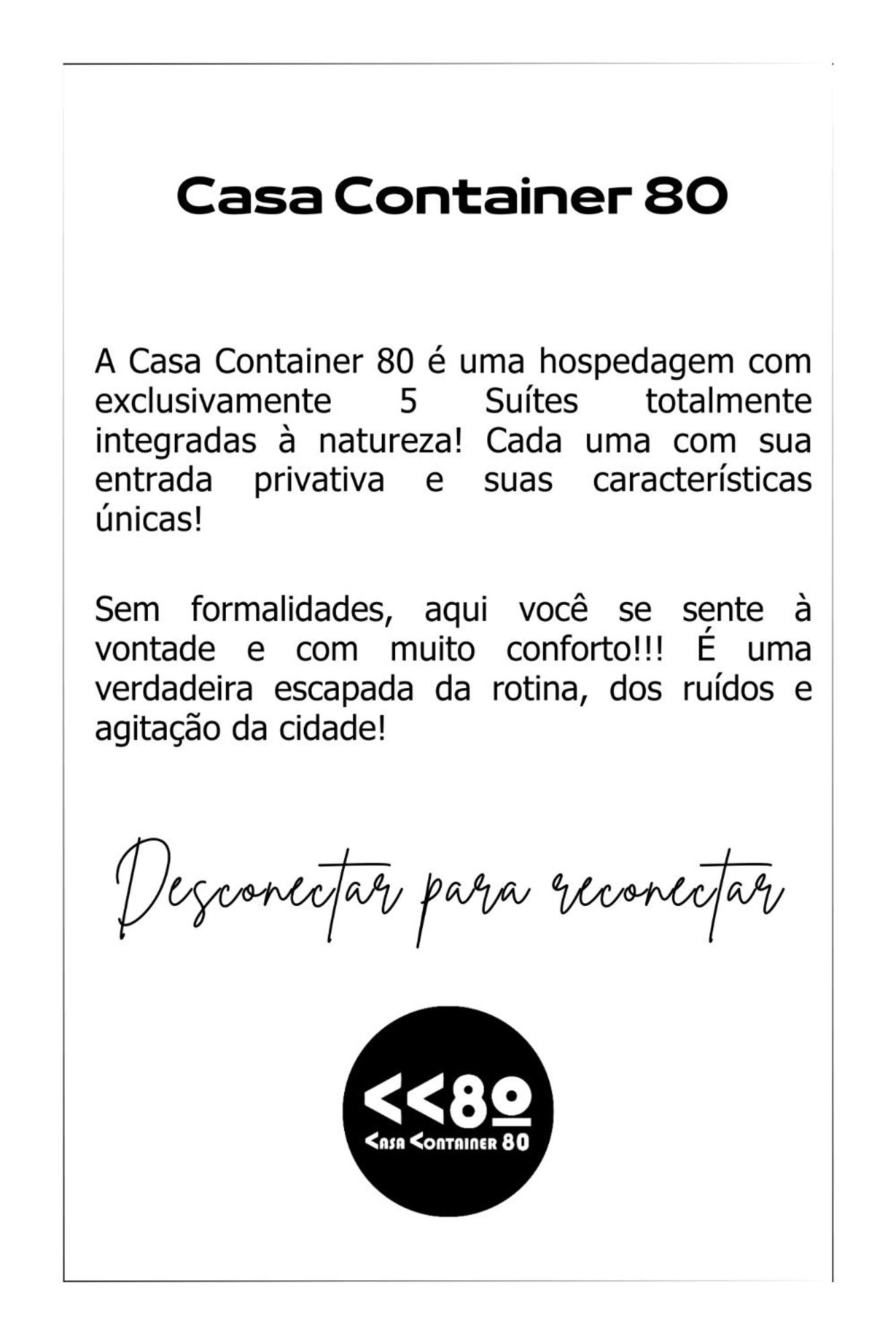 Casa Container 80 - Suítes privativas e sofisticadas integradas à natureza