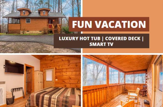 Rustic Cabin, WiFi, Hot Tub, Fireplace, Views!