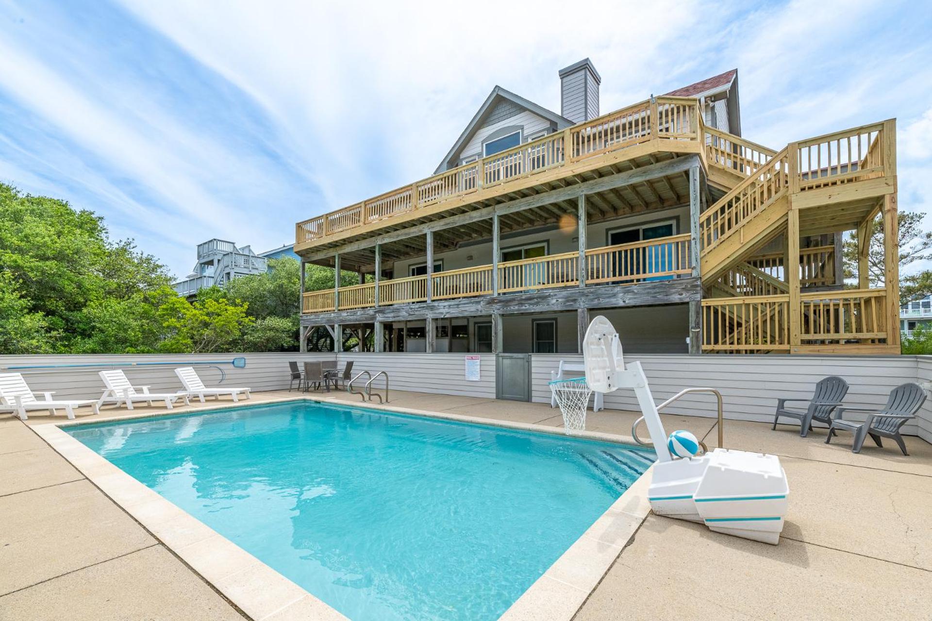 Rookery - Corolla, Whalehead, 395 Yds to Beach, Ocean View, Pool, Hot Tub, Pets OK, Flex Stays