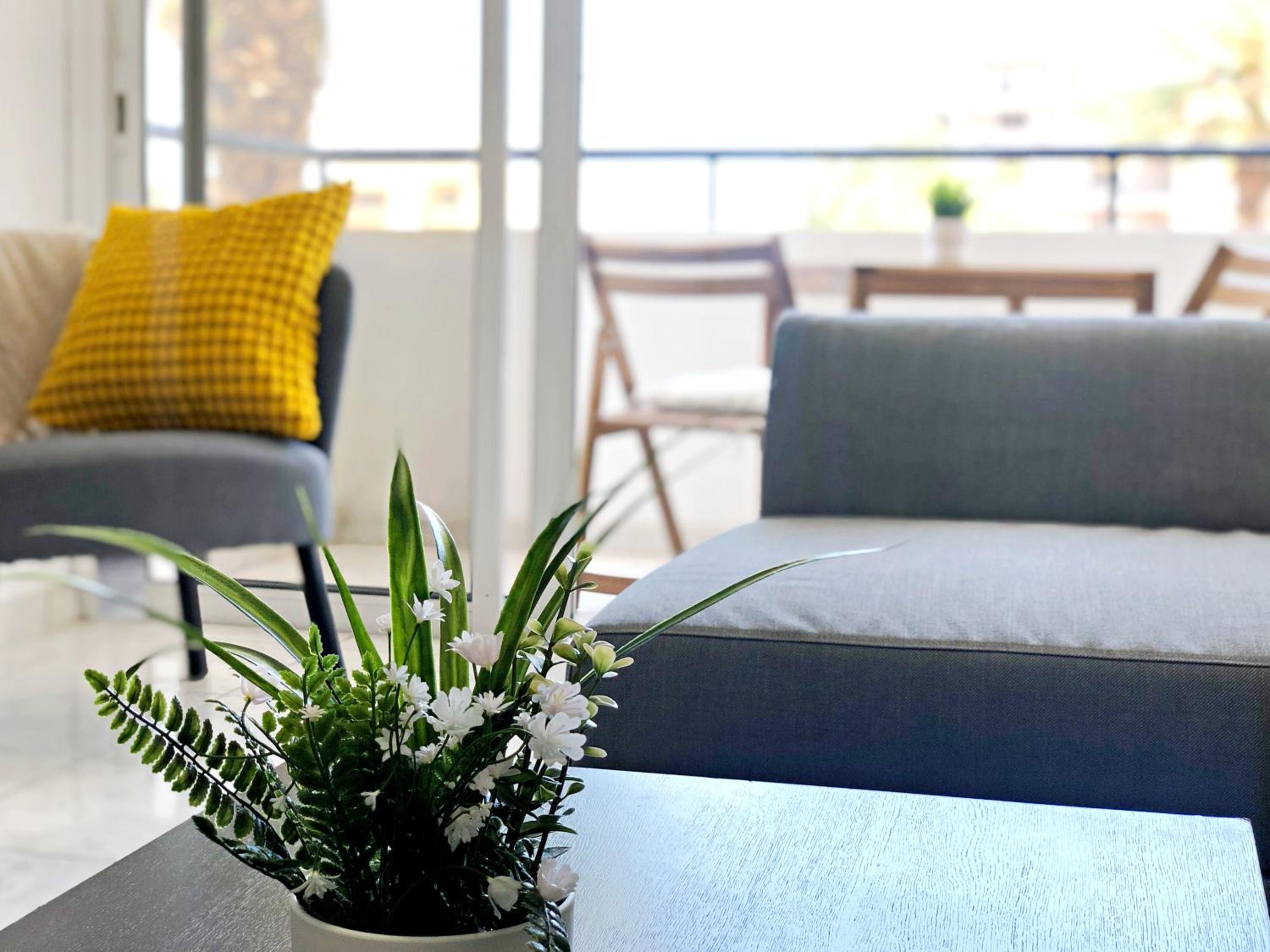 Large apartment close to Finikoudes Beach with 2 balconies