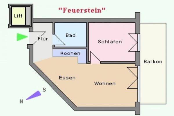Appartement Feuerstein mit Balkon