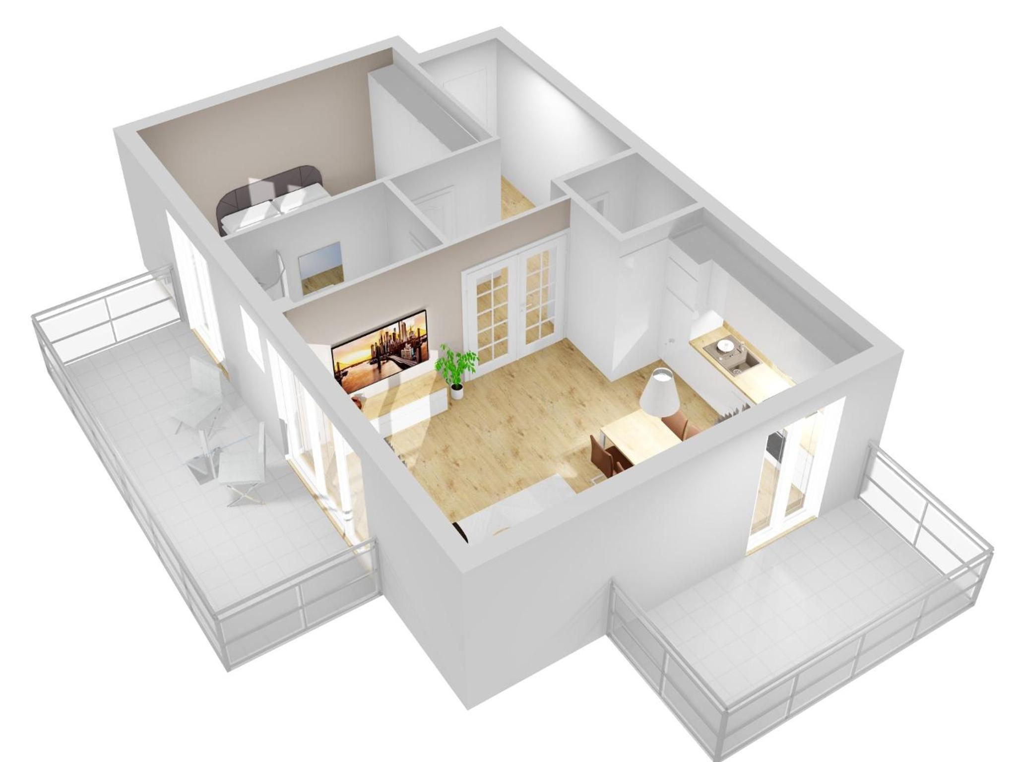 Ferienwohnung 10 Helene mit 2 Balkone