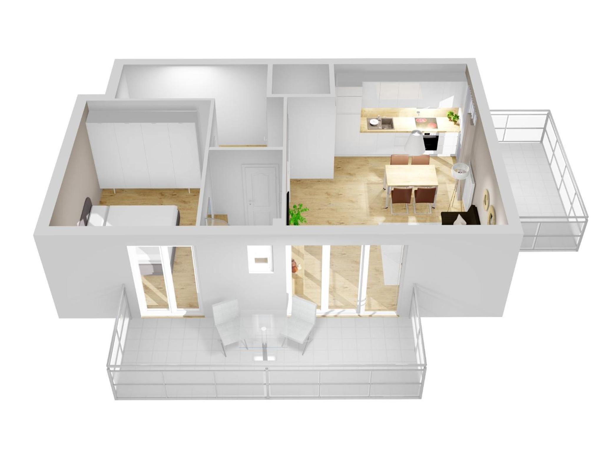 Ferienwohnung 10 Helene mit 2 Balkone