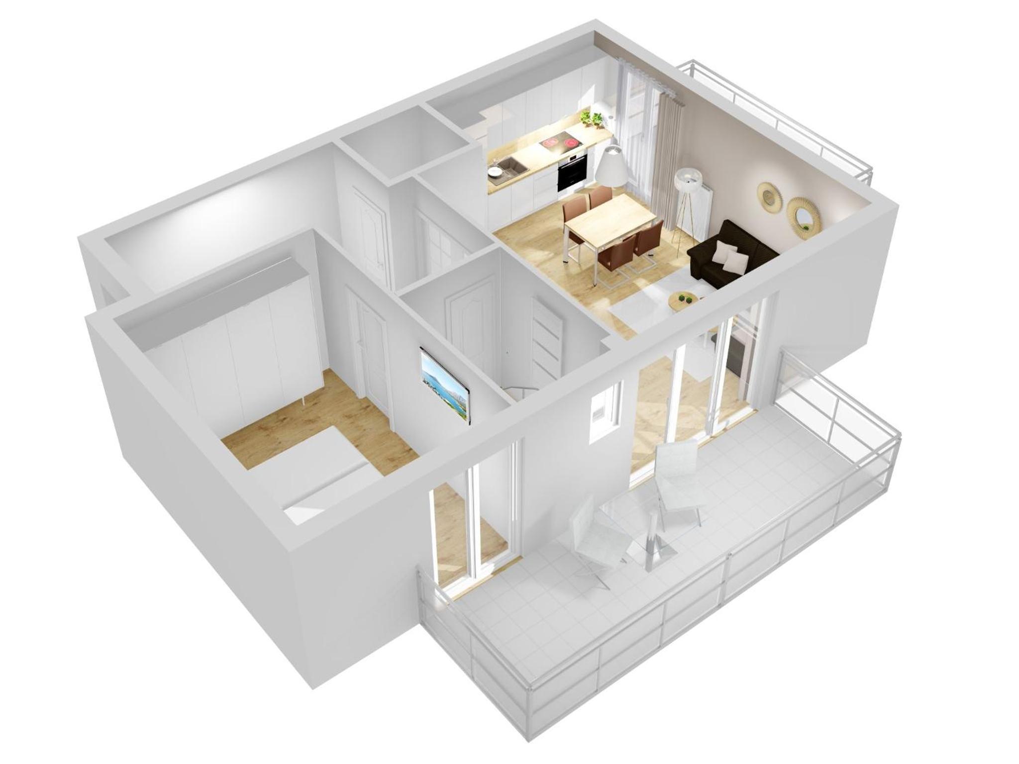 Ferienwohnung 10 Helene mit 2 Balkone