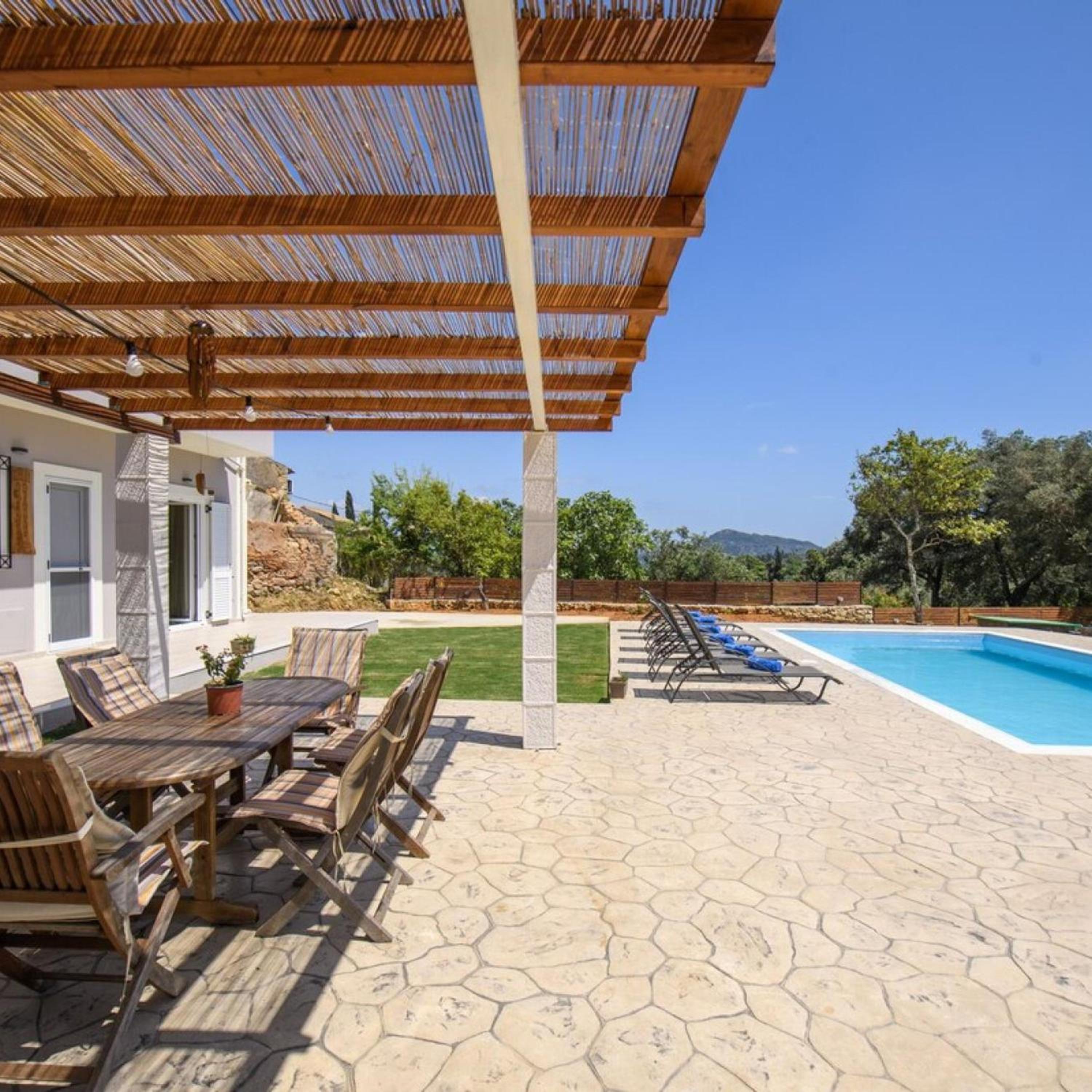 Villa Nima Corfu Private pool view 3