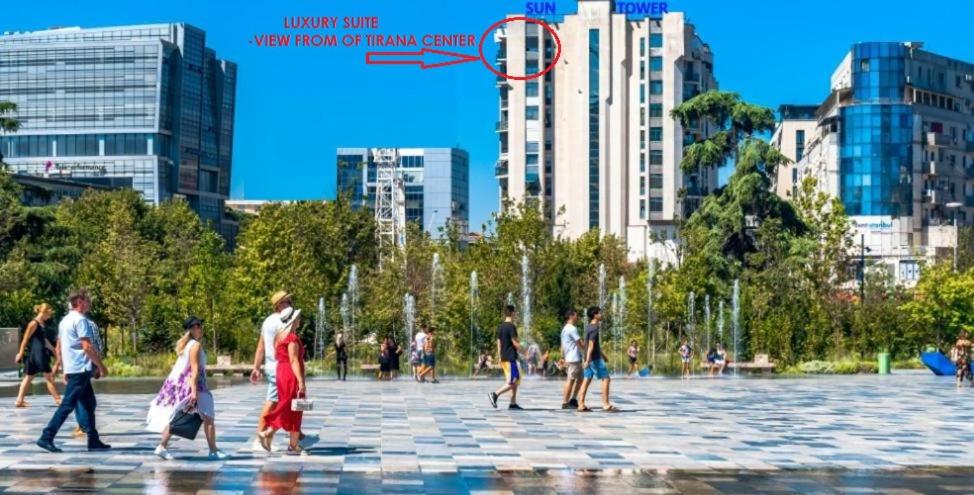 SUN TOWER LUXURY SUITE-VIEW FROM of TIRANA CENTER