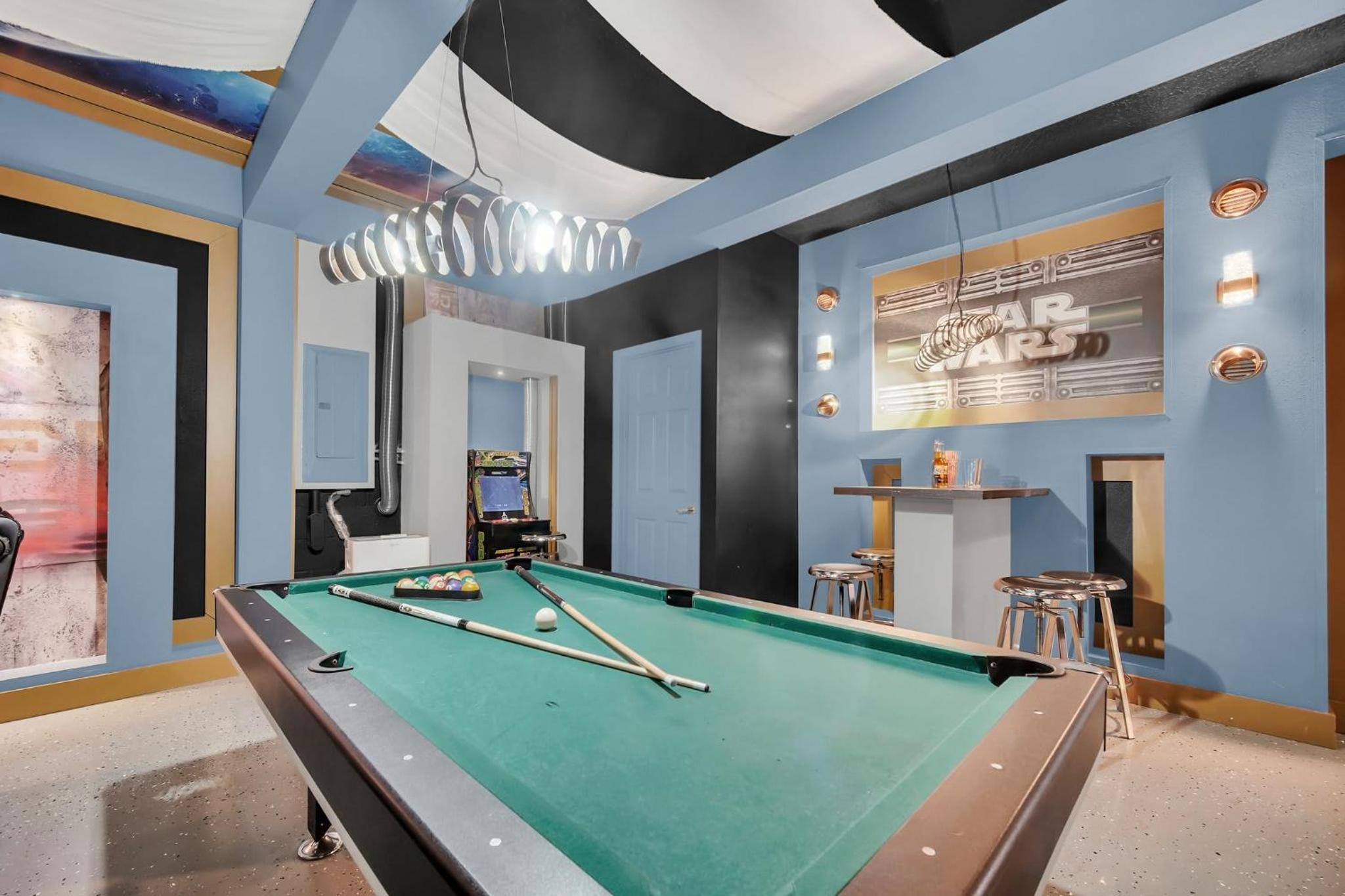 Epic family villa with themed rooms private pool & game room view 4