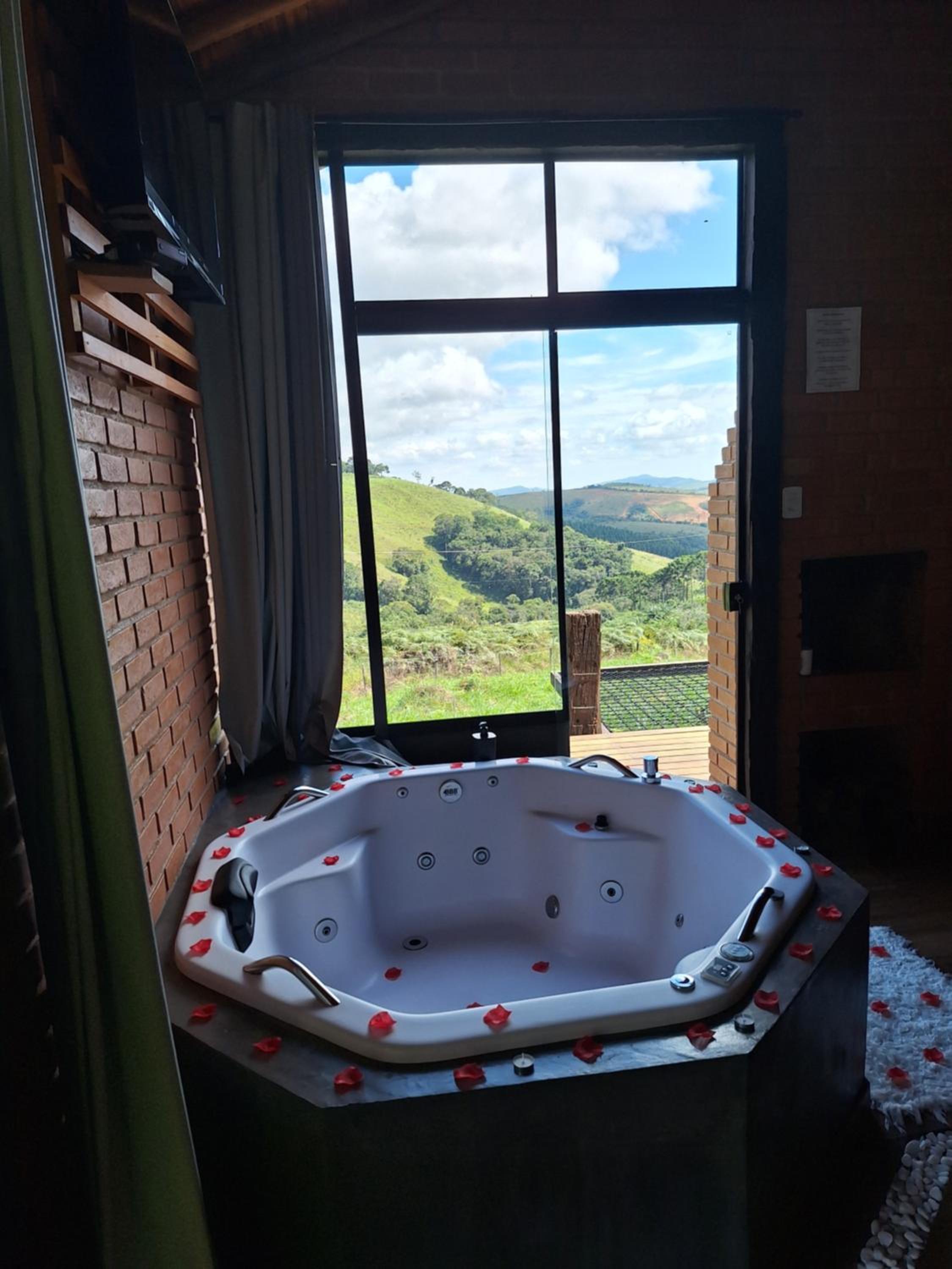 Vitrine da serra chalé luxo